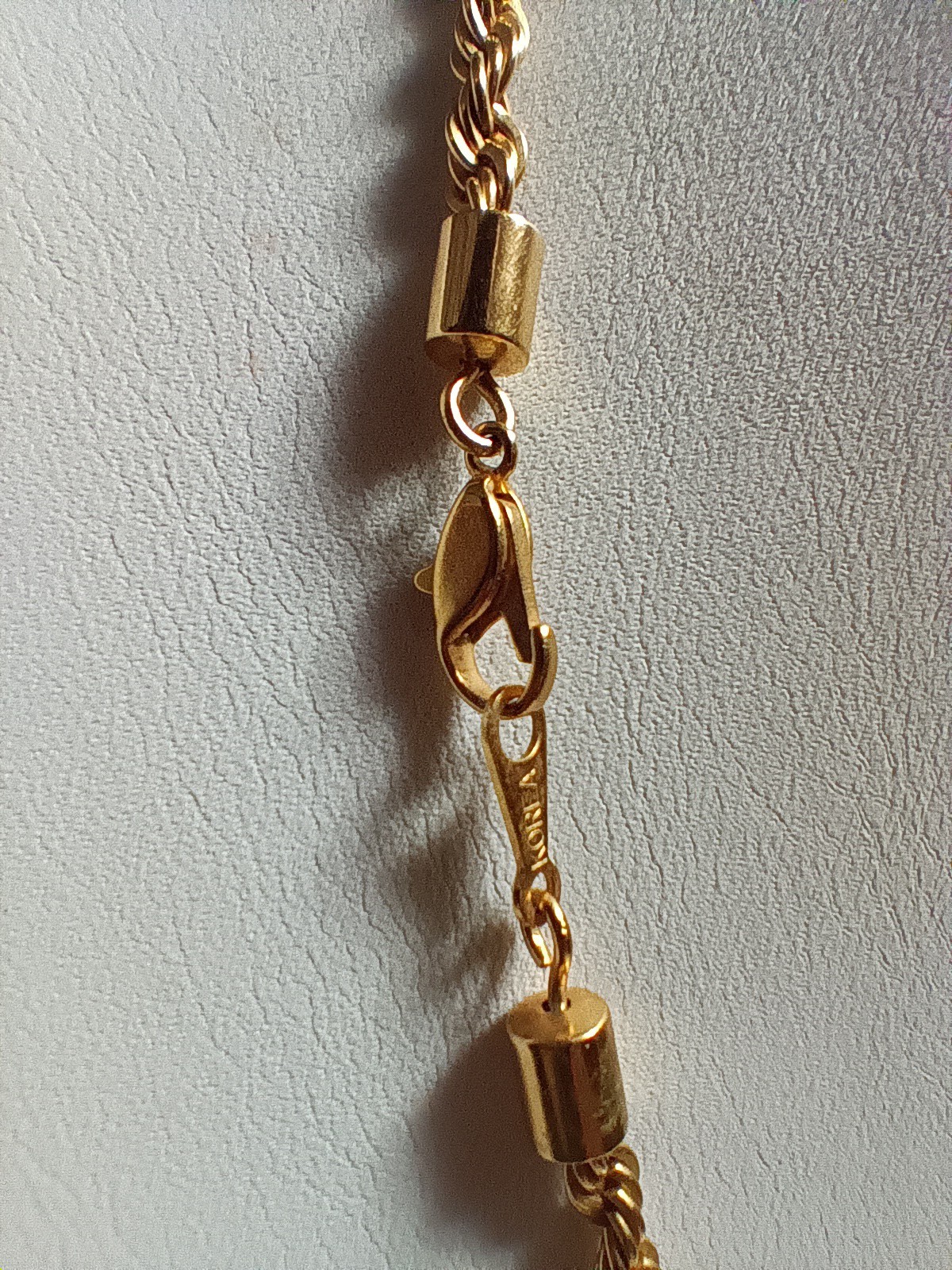 ROPE CHAIN Necklace 14KGP Yellow Gold Plated 16″ gorgeous piece!