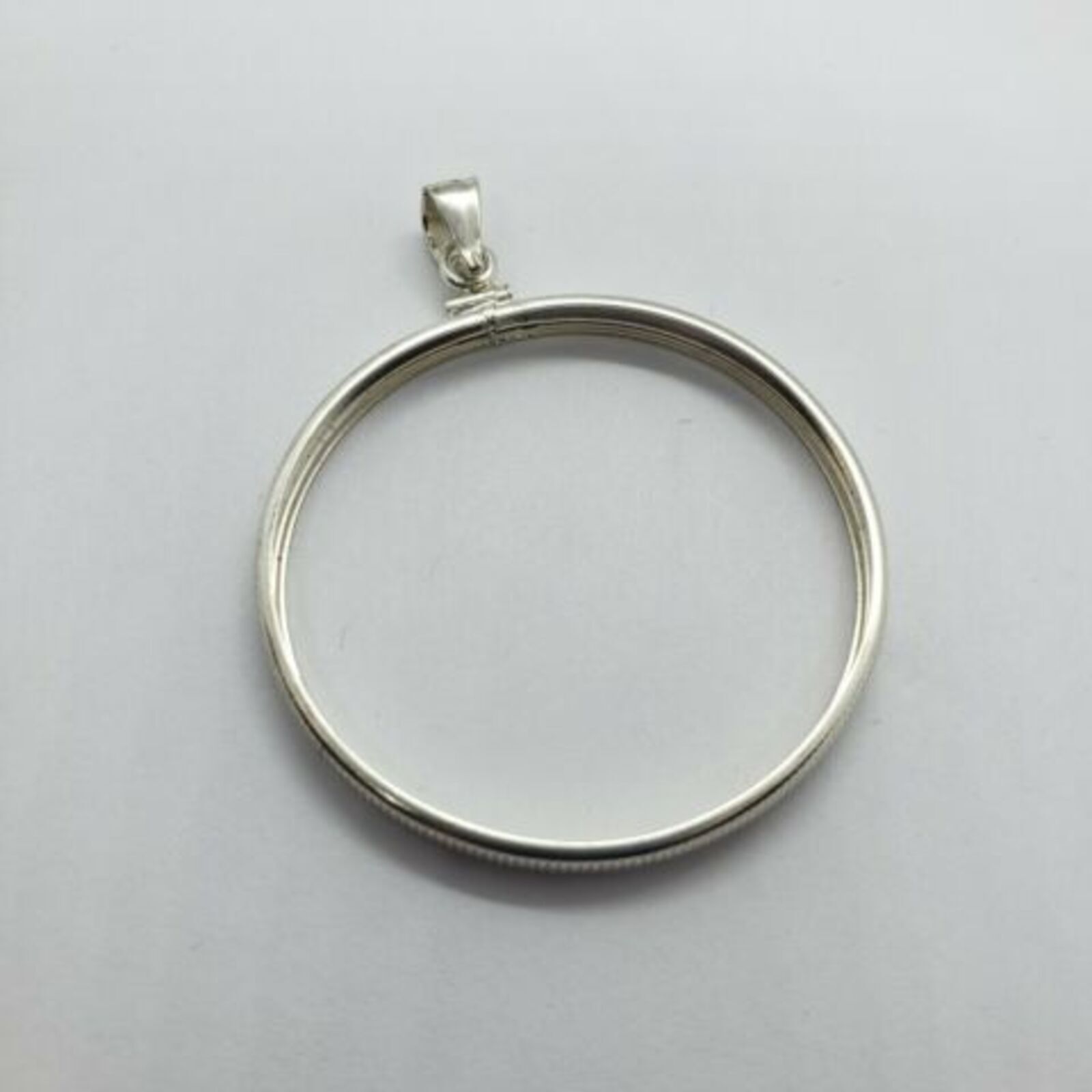 925 Solid Sterling Silver SILVER EAGLE Bezel 40.7 mm Screw Top Coin Edge One OZ