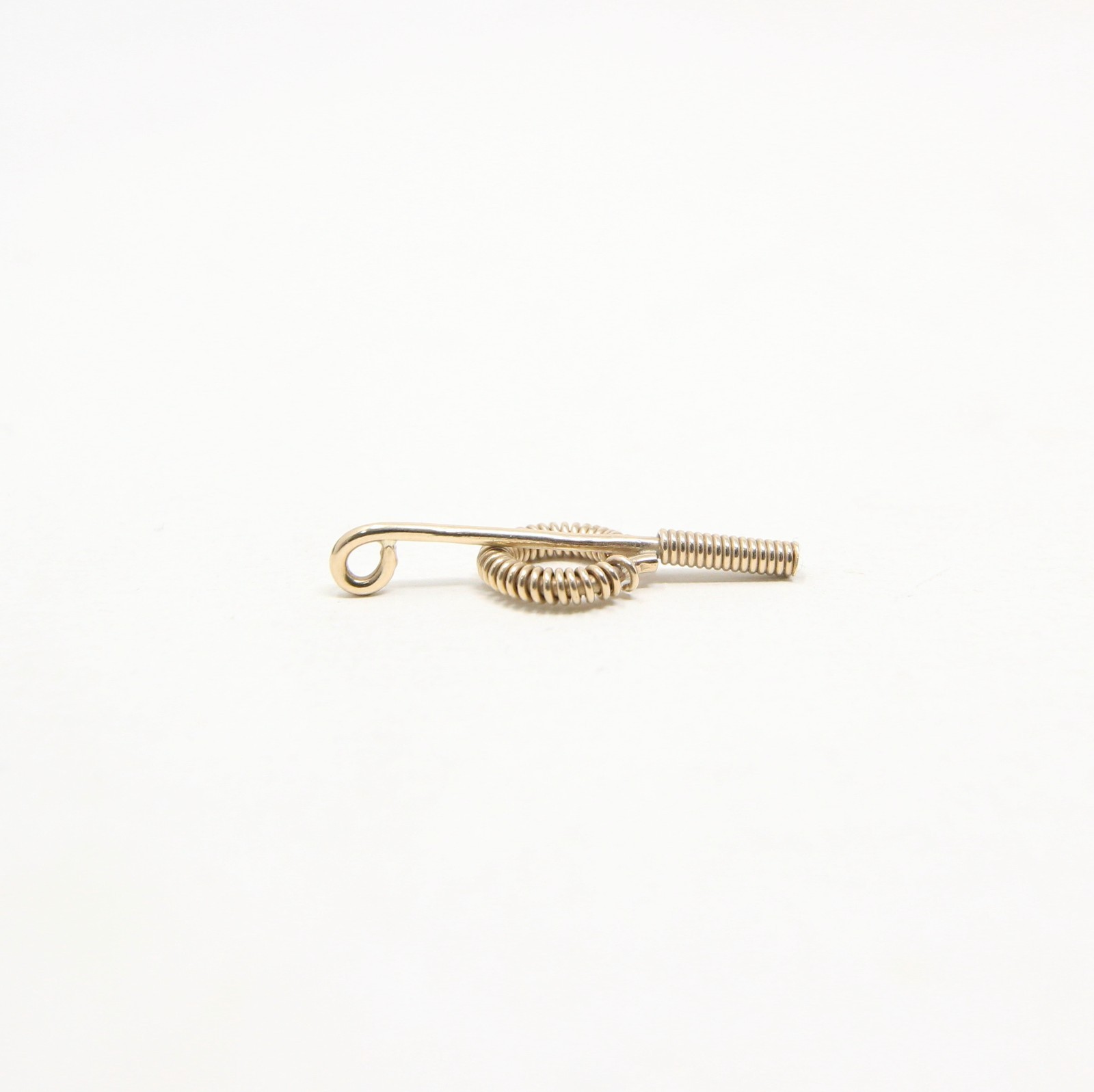 Vintage 1978 English Hallmarked Solid 9ct Gold Modernist Key Pendant