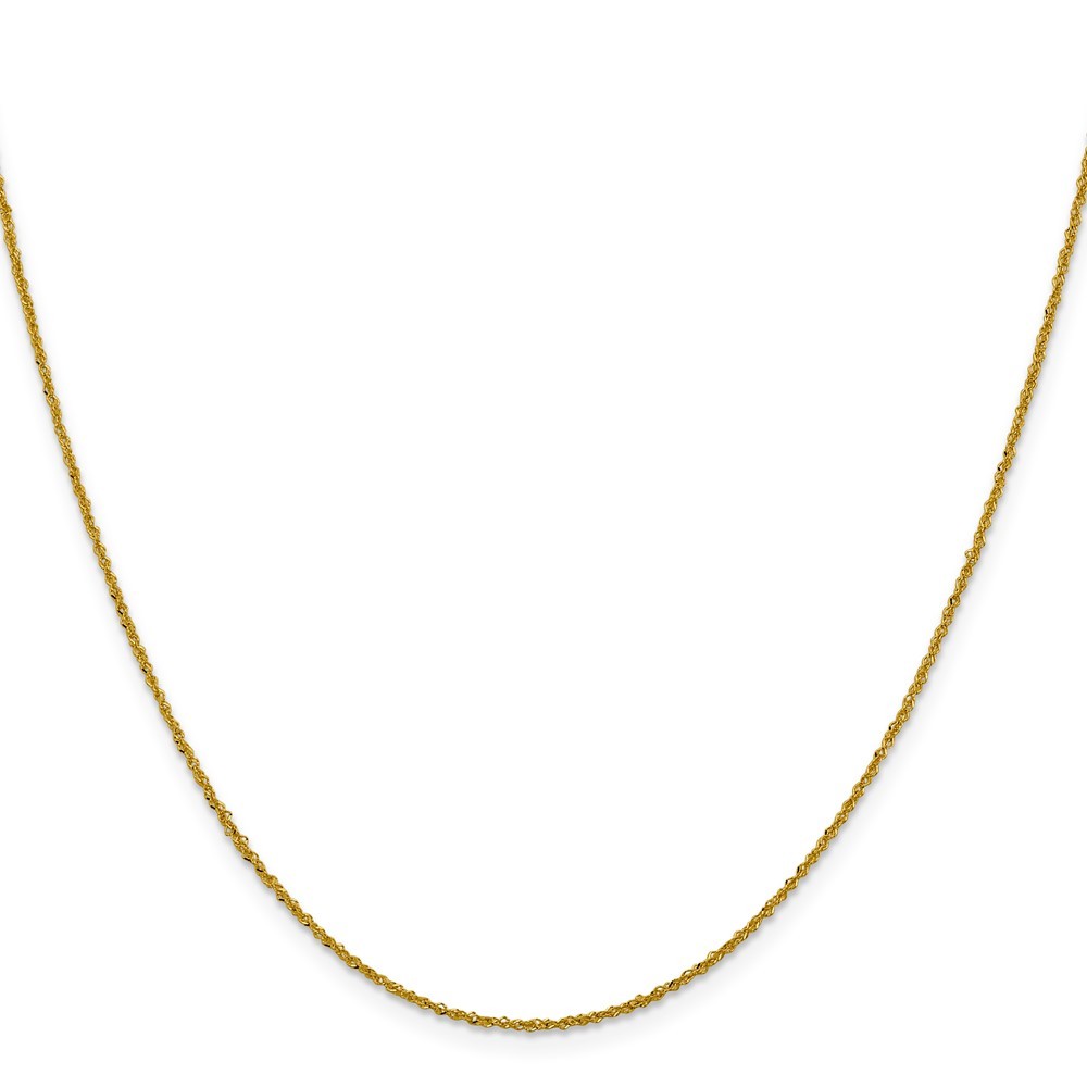 10k Yellow Gold 1mm Sparkle Singapore Chain Necklace 20″ for Women 1.22gm
