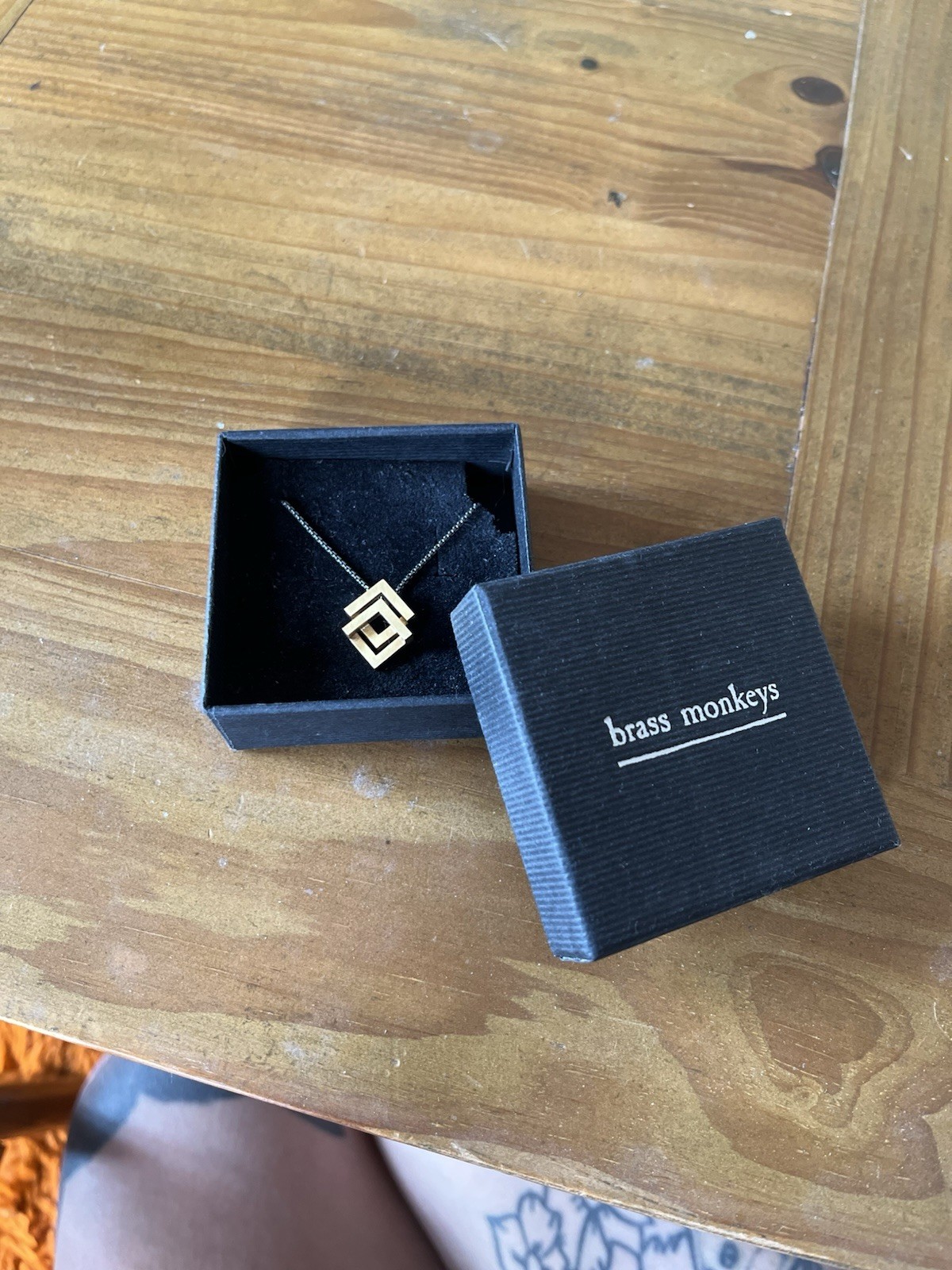 Helen Rankin Double Geom Pendant 18ct gold-plated silver