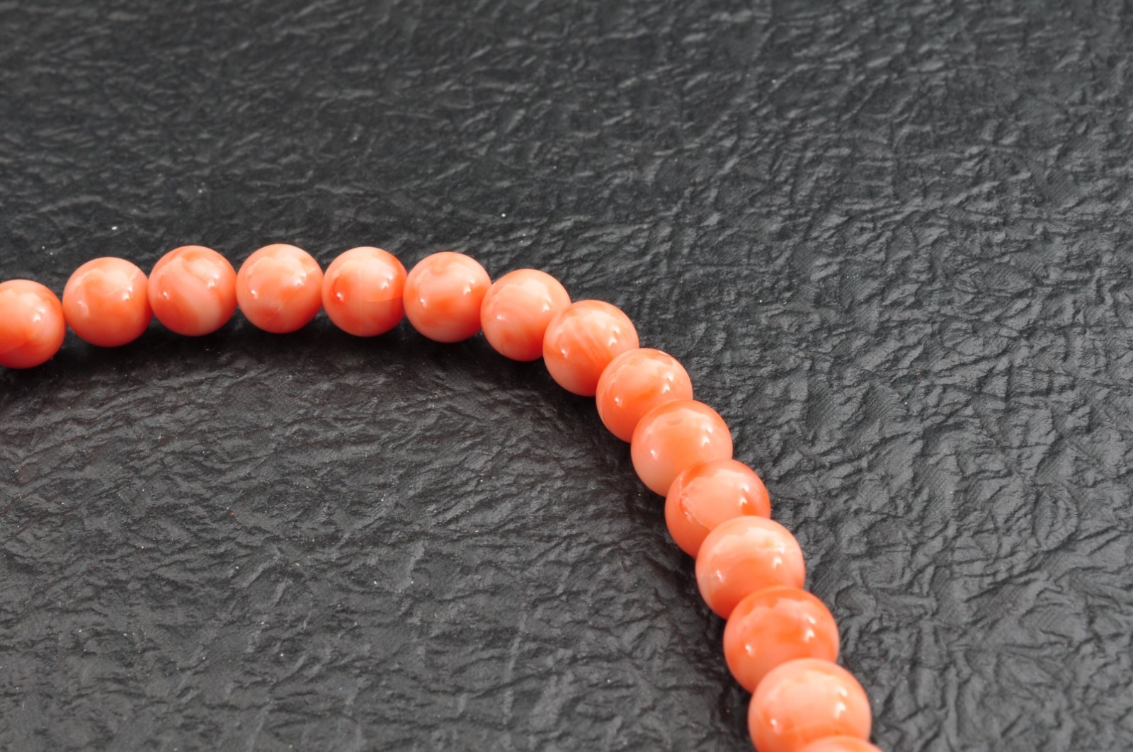 925 silver craps Pink coral necklace (17.3in, 370ct) 925 silver with Certificate
