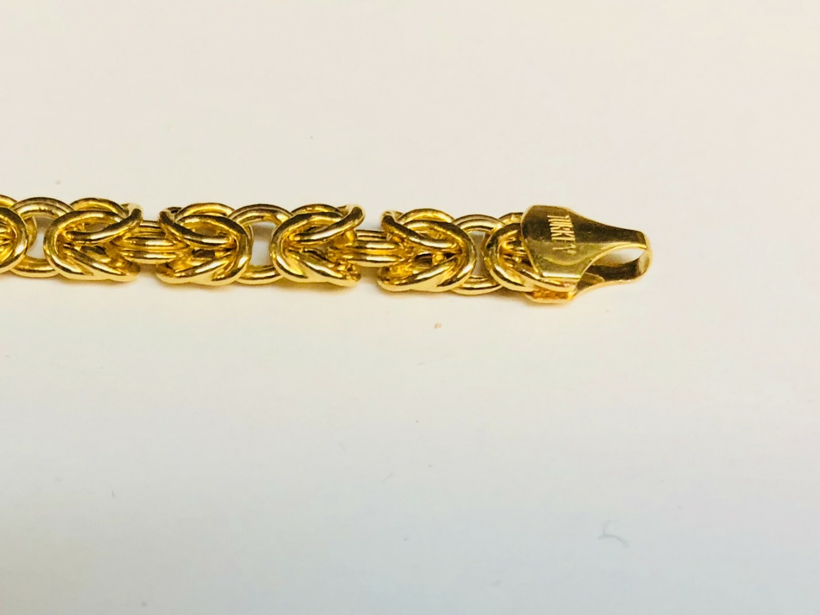 14k Yellow Gold Super Byzantine Link Fashion Chain Necklace 18″ 6mm 10.5 grams
