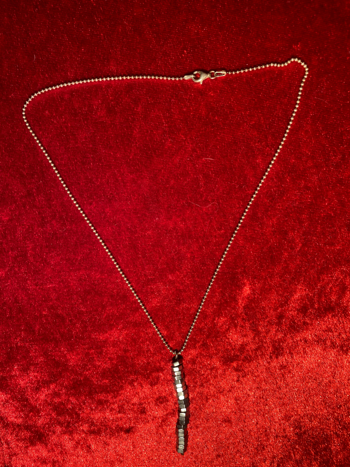 Pendant & 925 Silver Bead Necklace Design Jewelry Vintage 10.64 Grams