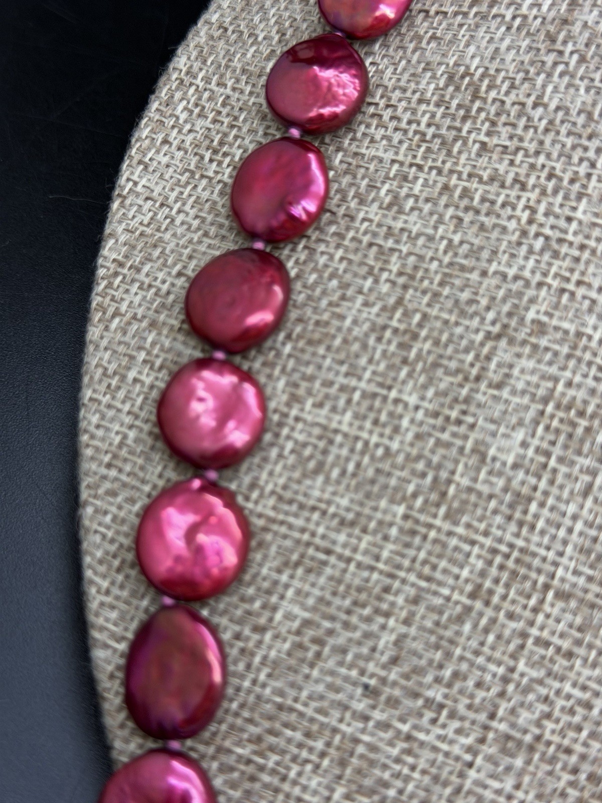 Honora CHERRY RED 14MM COIN PEARL 22″ NECKLACE NEW IN POUCH