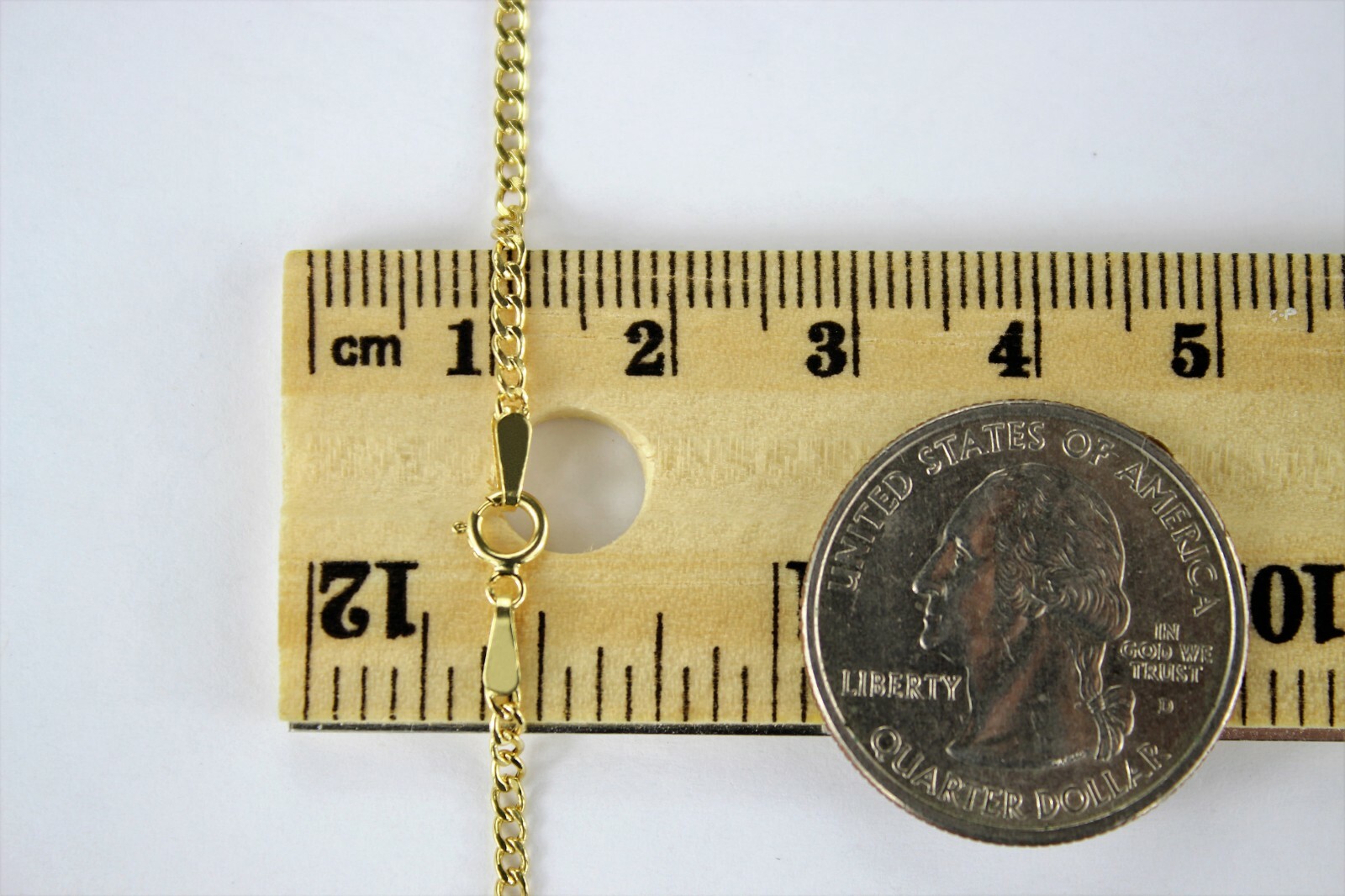 10K Yellow Gold Curb Cuban Chain Link Pendant Necklace 2mm ~ 7mm 16″~30″