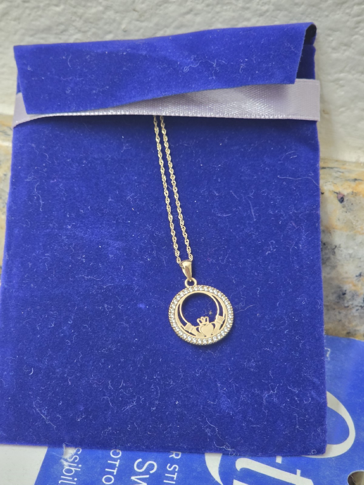 Irish, Crafted In Dublin, Solvar 10k Claddagh Pendant on 10k Chain
