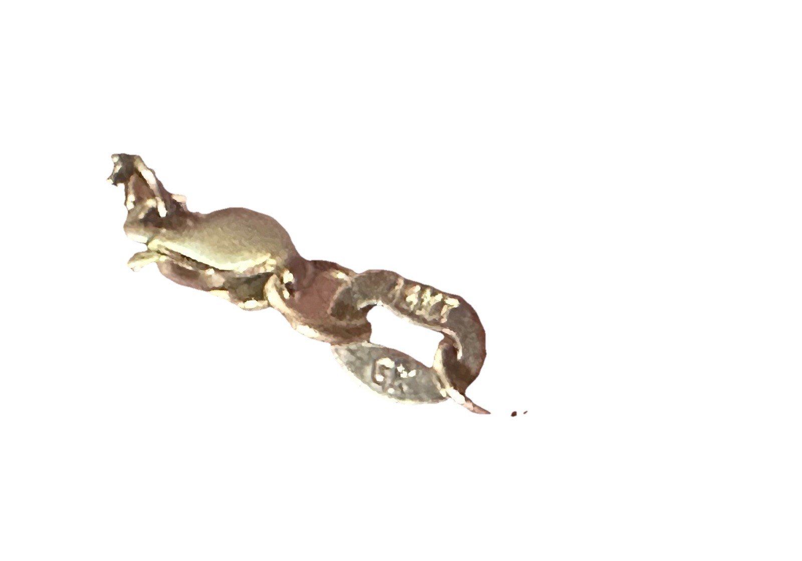 14K Mini Paper Clip Chain Necklace w/ Lobster Clasp 1mm 20in