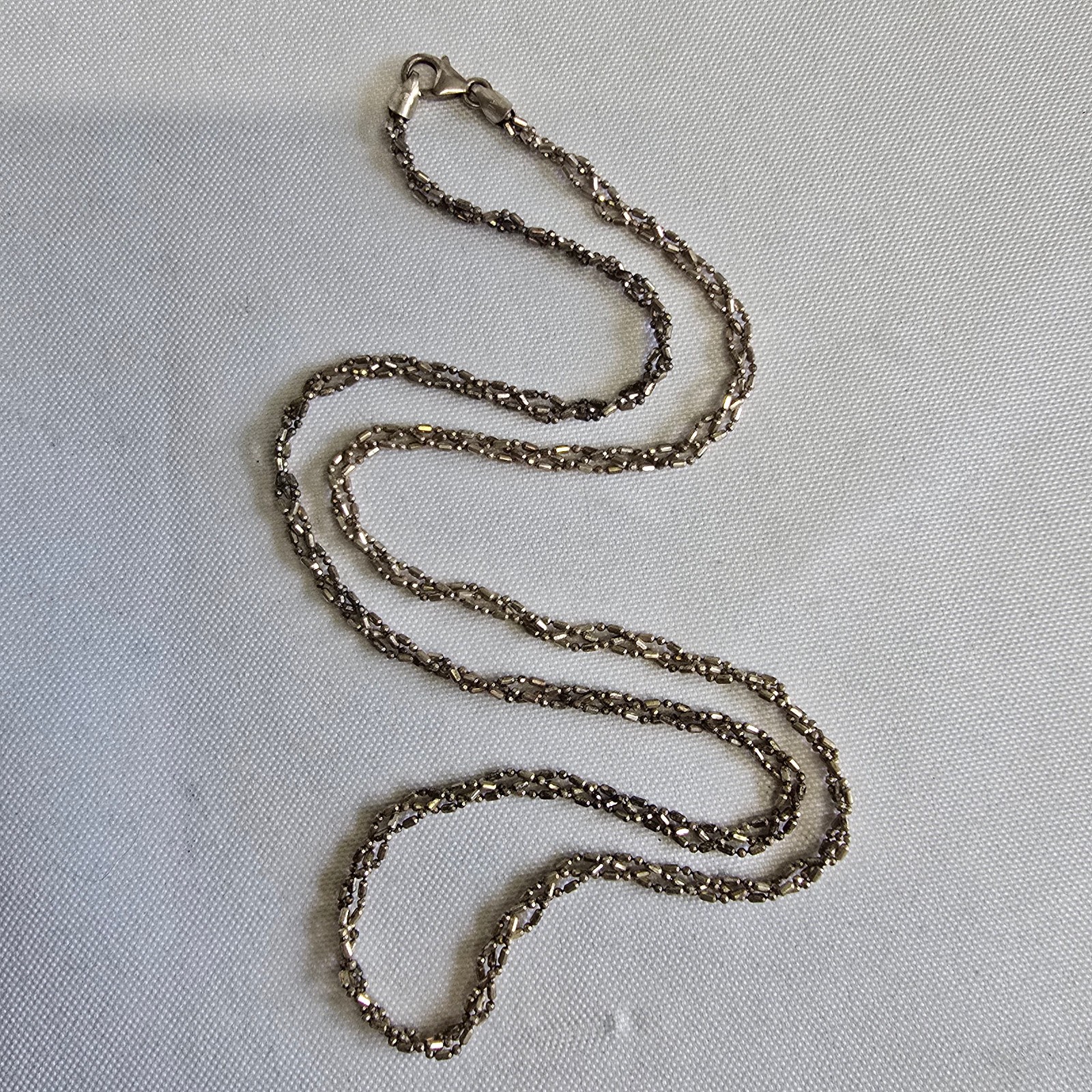Sterling Silver Necklace 9.41g Fine Jewelry 23.5″ Unique Chain Lobster