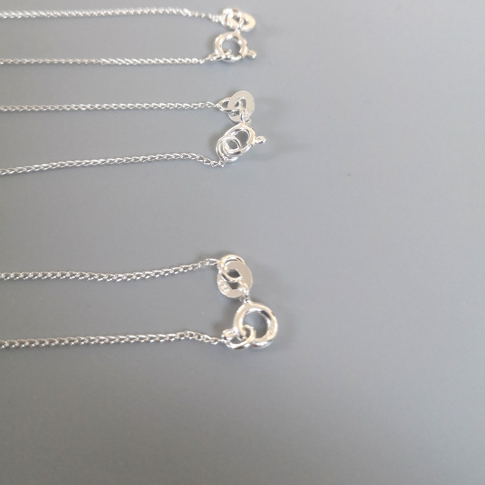 18 Inch/45cm Sterling Silver 1mm Open Curb Link Chain