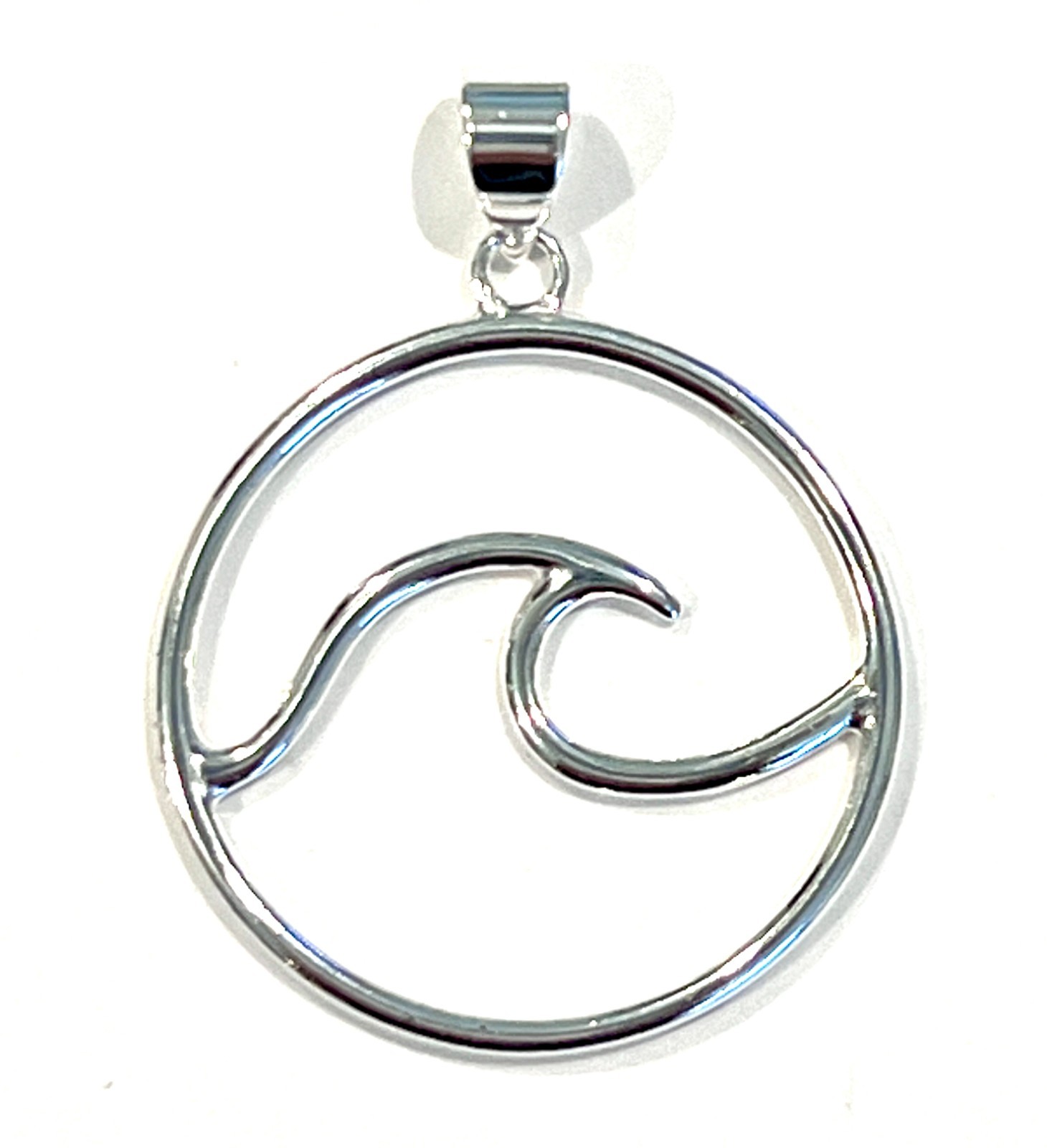 Wave Beach Theme Sterling Silver Contemorary Pendant – Brand NEW