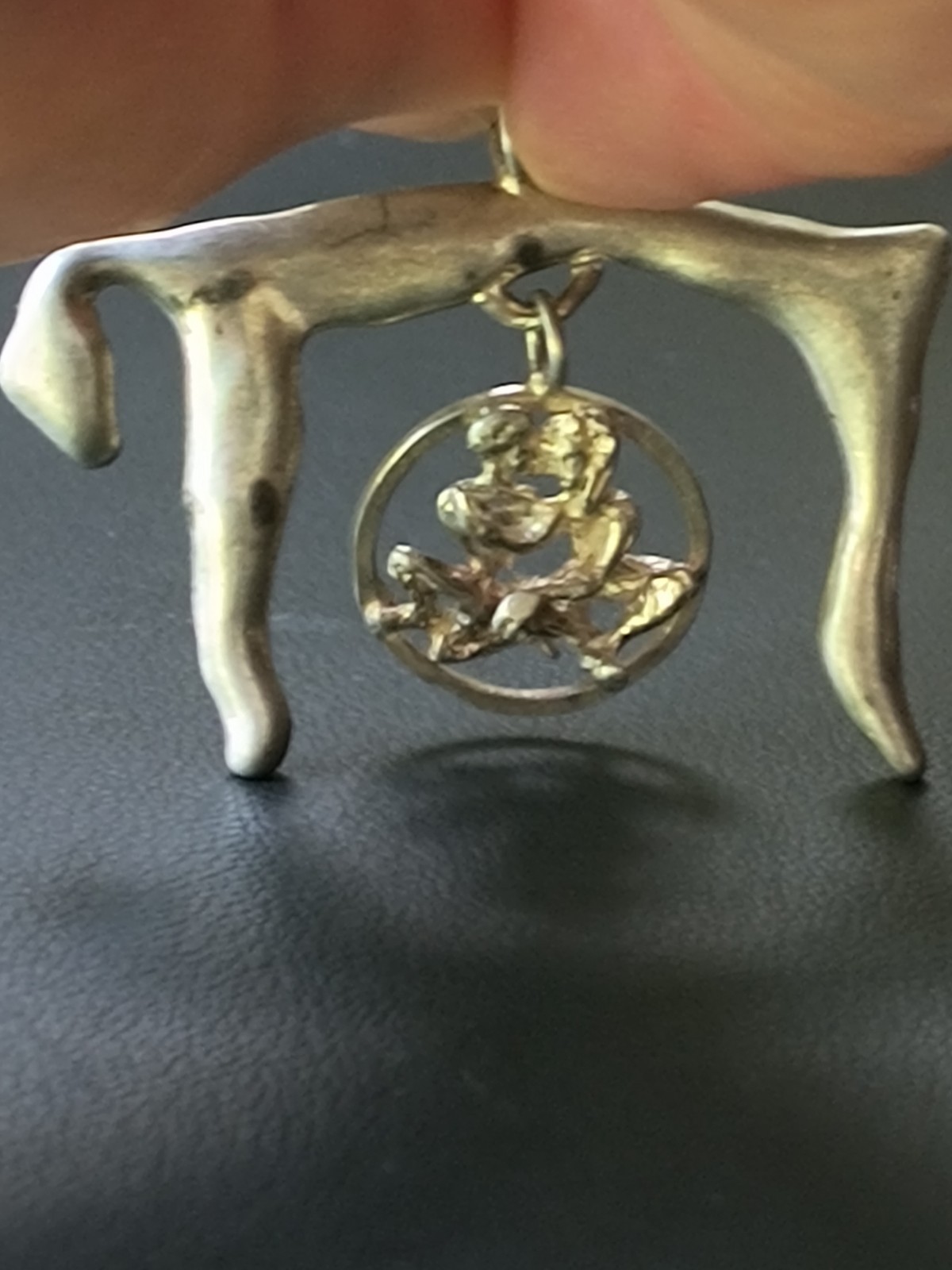 RARE Sterling Silver 925 Chai Life Hebrew Pendant Romantic Couple Unbranded