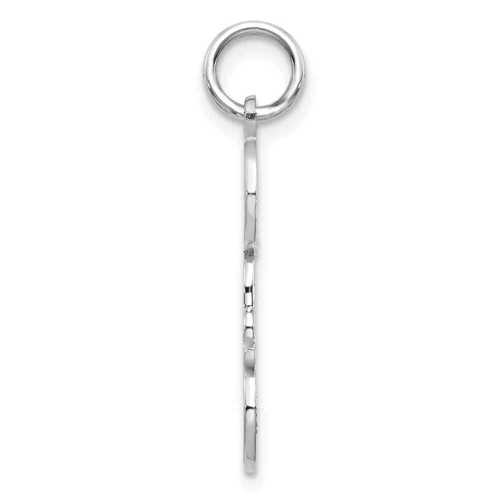 10K White Gold DAD Charm Pendant 0.72gm L-25 mm, W-7 mm