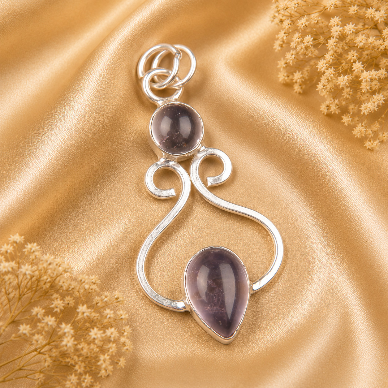 Ametrine Gemstone 925 Solid Silver Pear Cut Pendent 1.60″ Gift For Anniversary