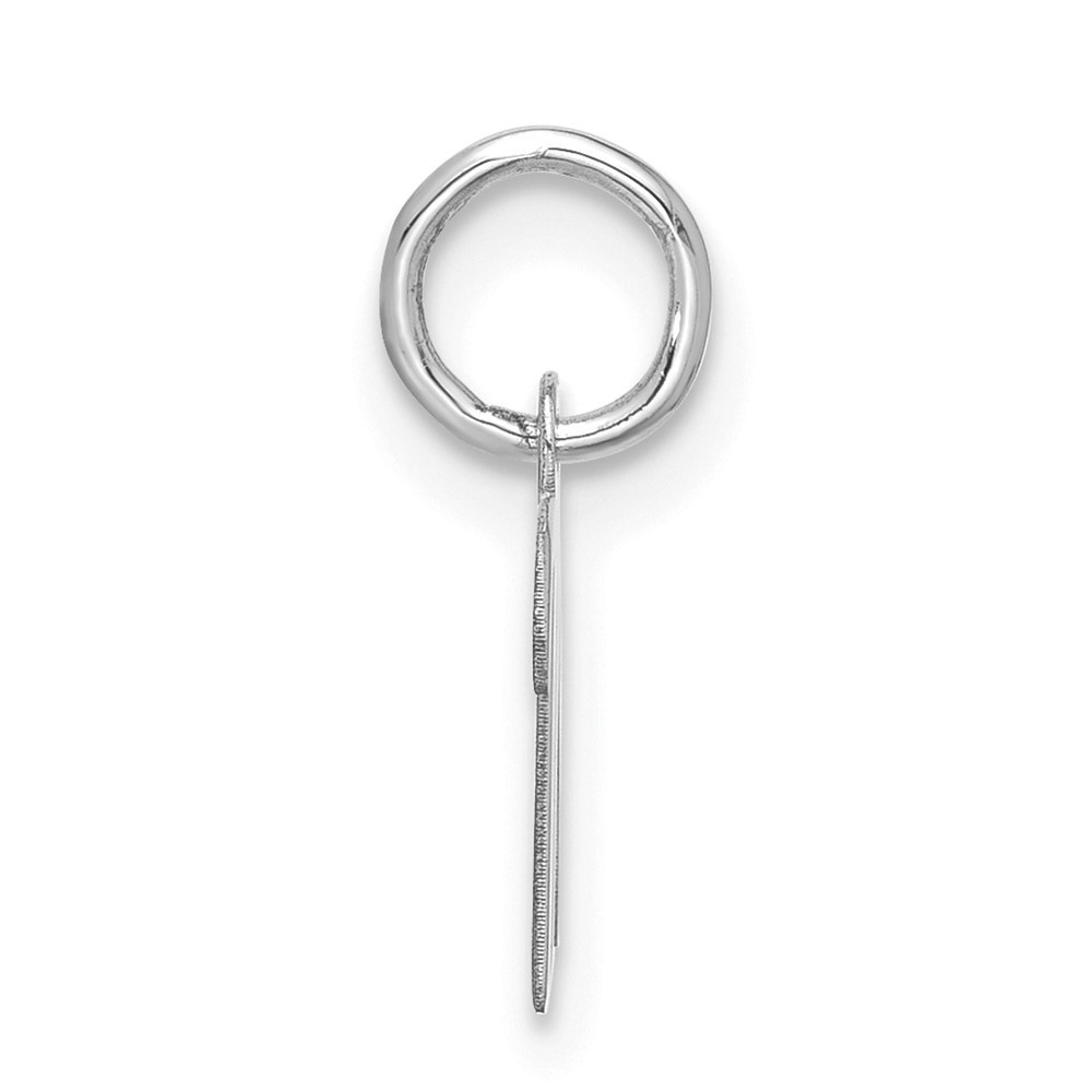 10k White Gold Small Script Initial “M” Letter Charm Pendant 0.23g