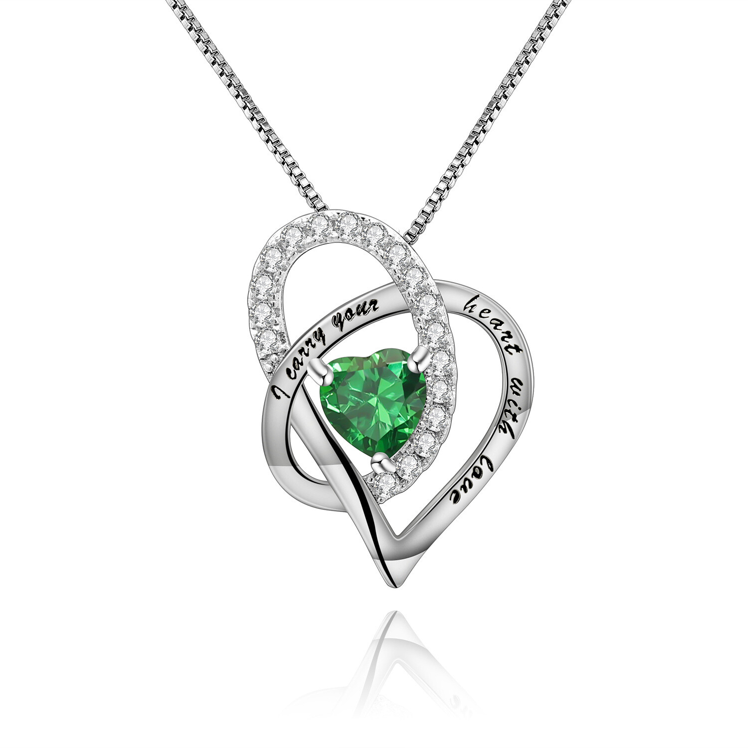 Birthstone Necklace for Mom Women Sterling Sliver 925 Mothers June May December