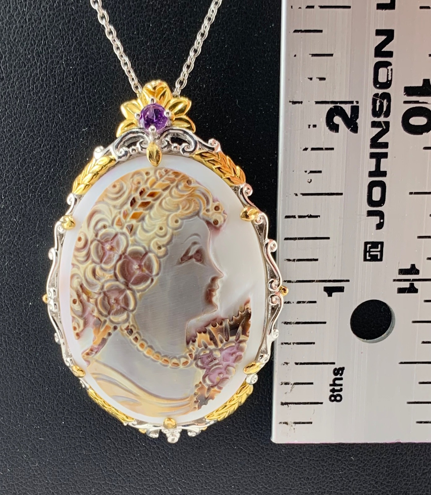 GORGEOUS MICHAEL VALITUTTI GEMS EN VOGUE II CAMEO NECKLACE! ORIGINAL TAGS!