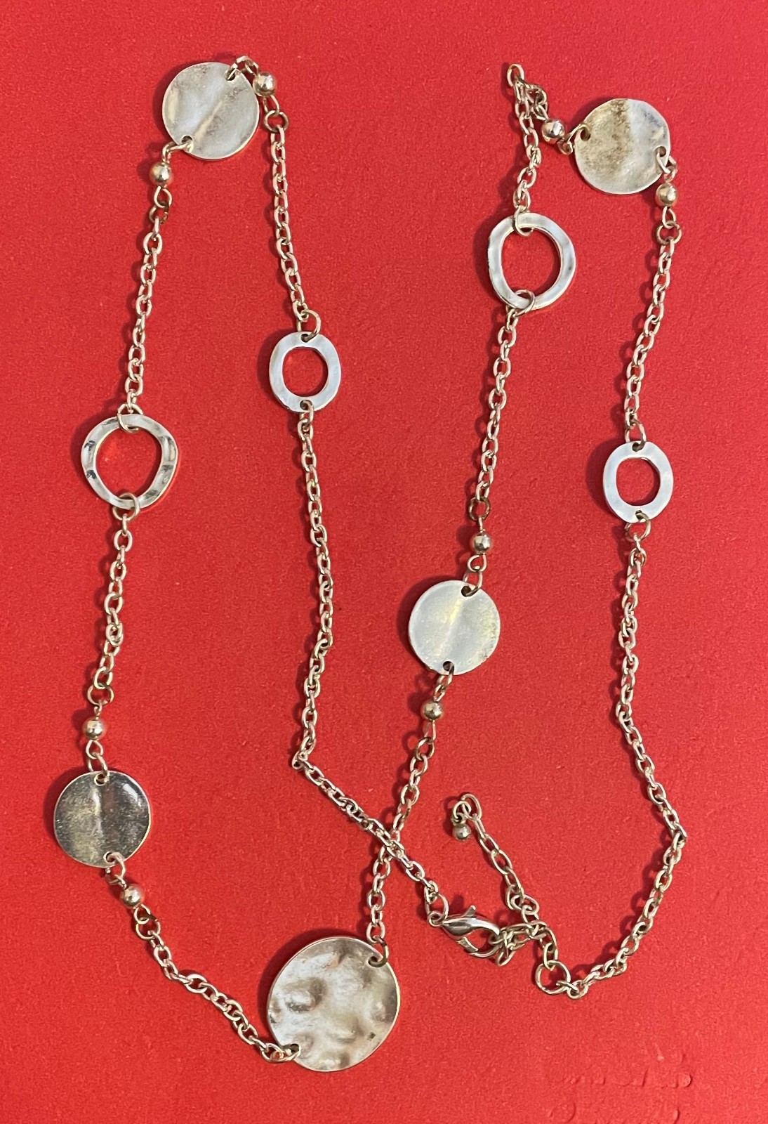 Decorative Sterling Silver 32 Inch Necklace – as shown