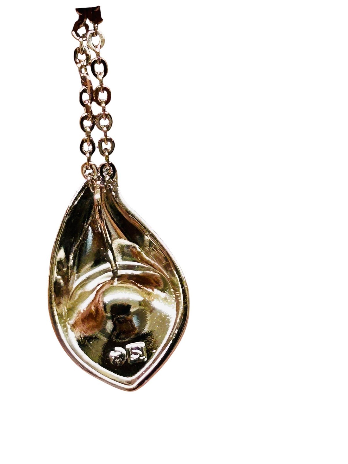 Tasaki Akoya Pearl Necklace Sterling Silver Teardrop Pendant in Original Box