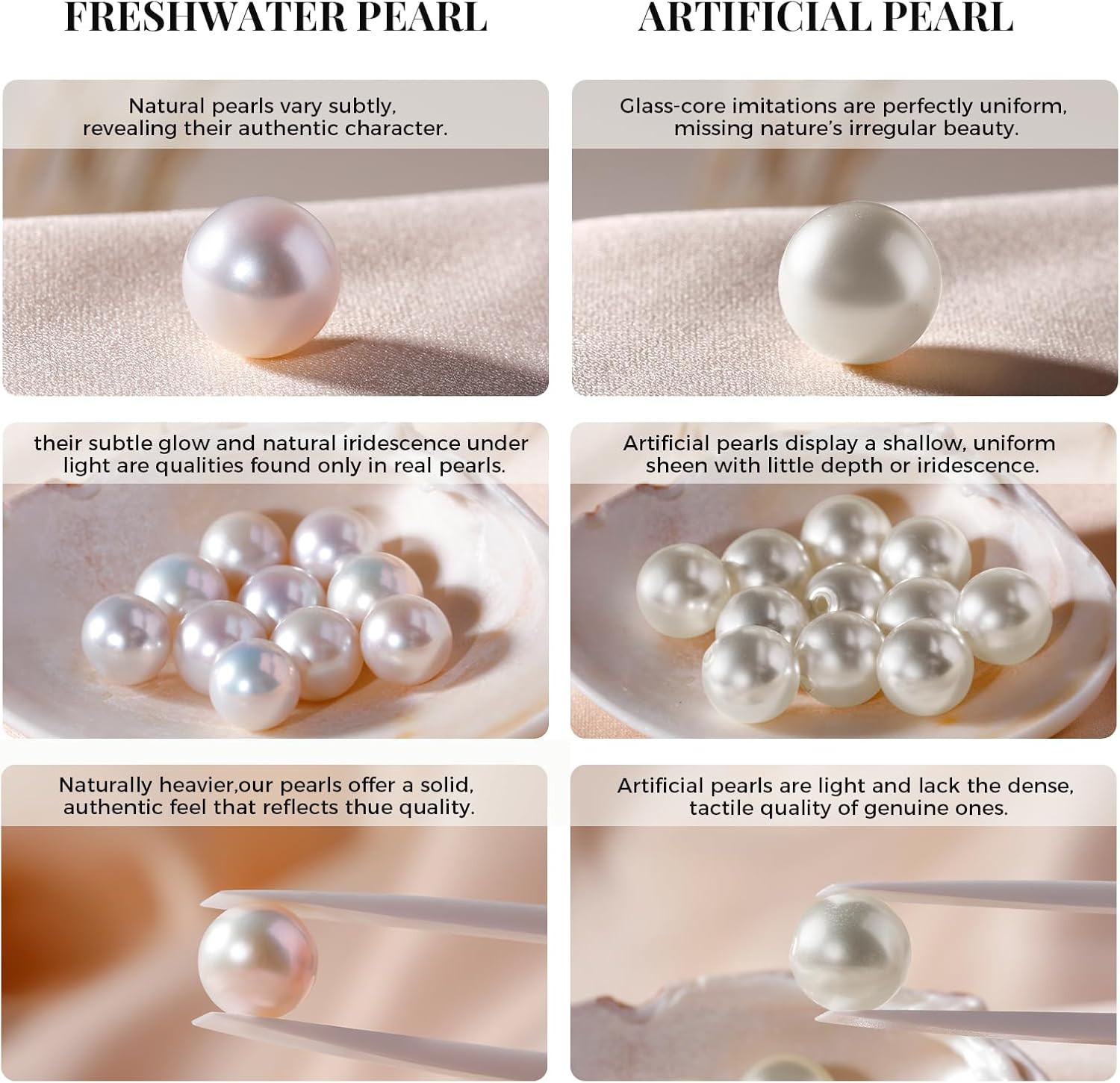 Pearl Necklaces for Women Trendy 925 Sterling Silver Freshwater Cultured Single