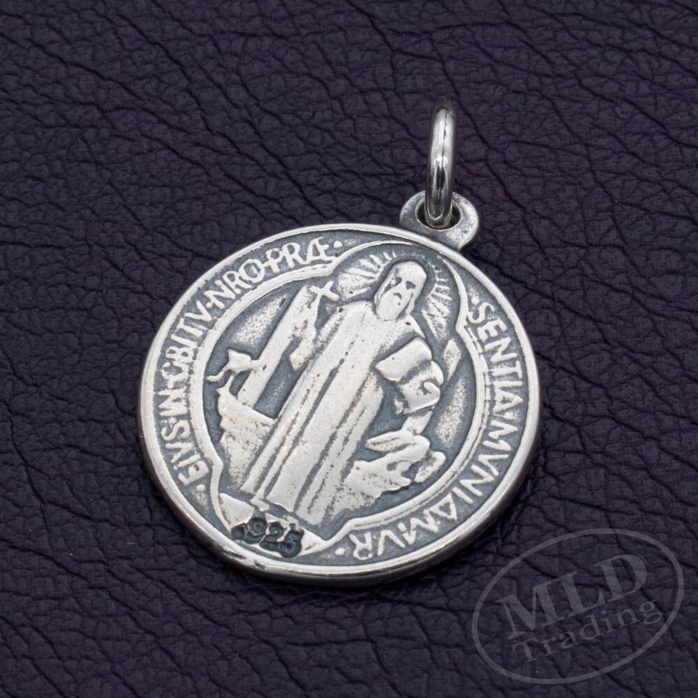 MLD 925 Sterling Silver Saint St Benedict Medal Pendant – Made In USA