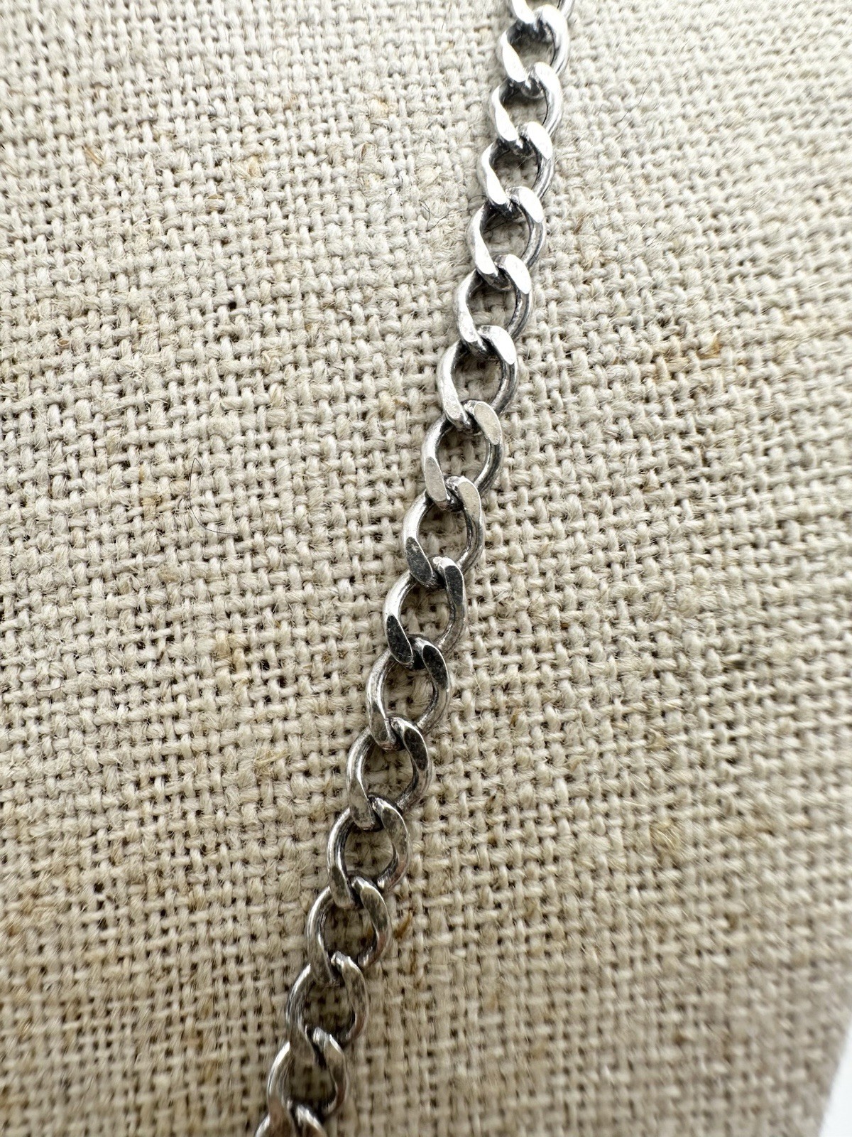 925 Mexico Sterling Silver 3mm Curb Chain Necklace 23.5”