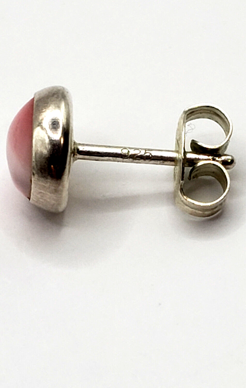 3 Pc Set Pink Cat Eye Necklace + Dangle + Stud Earrings Set 925 Sterling Silver