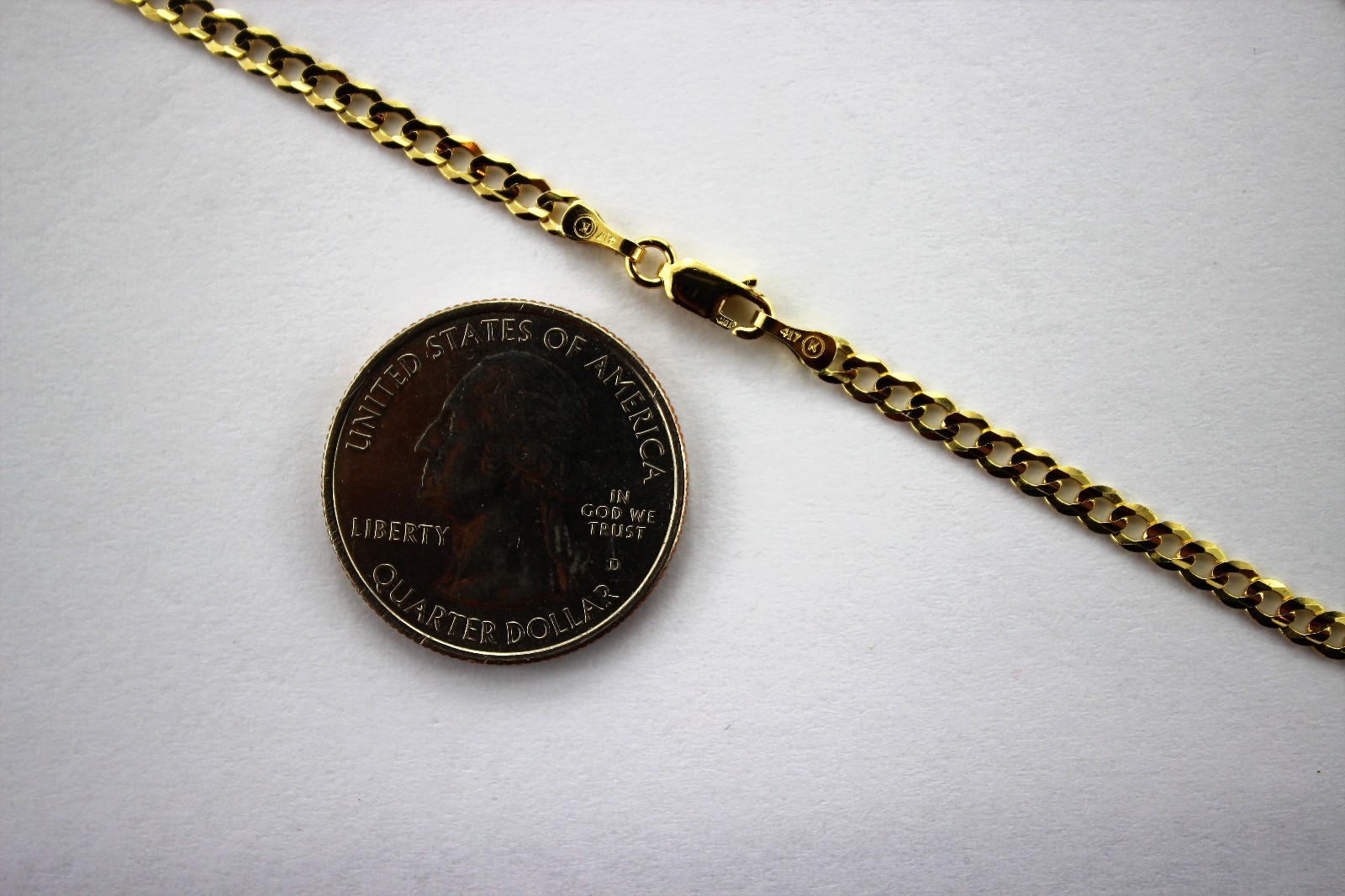 10K Authentic Solid Yellow Gold Cuban Chain For Men Women 3mm/7″~9″&16″~30″