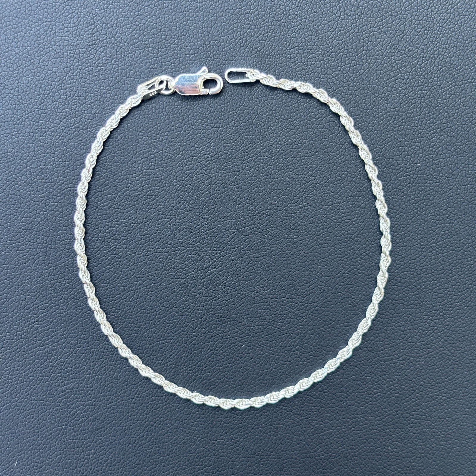 2mm Diamond Cut Rope Bracelet – Solid 925 Sterling Silver Or 14k Gold Vermeil