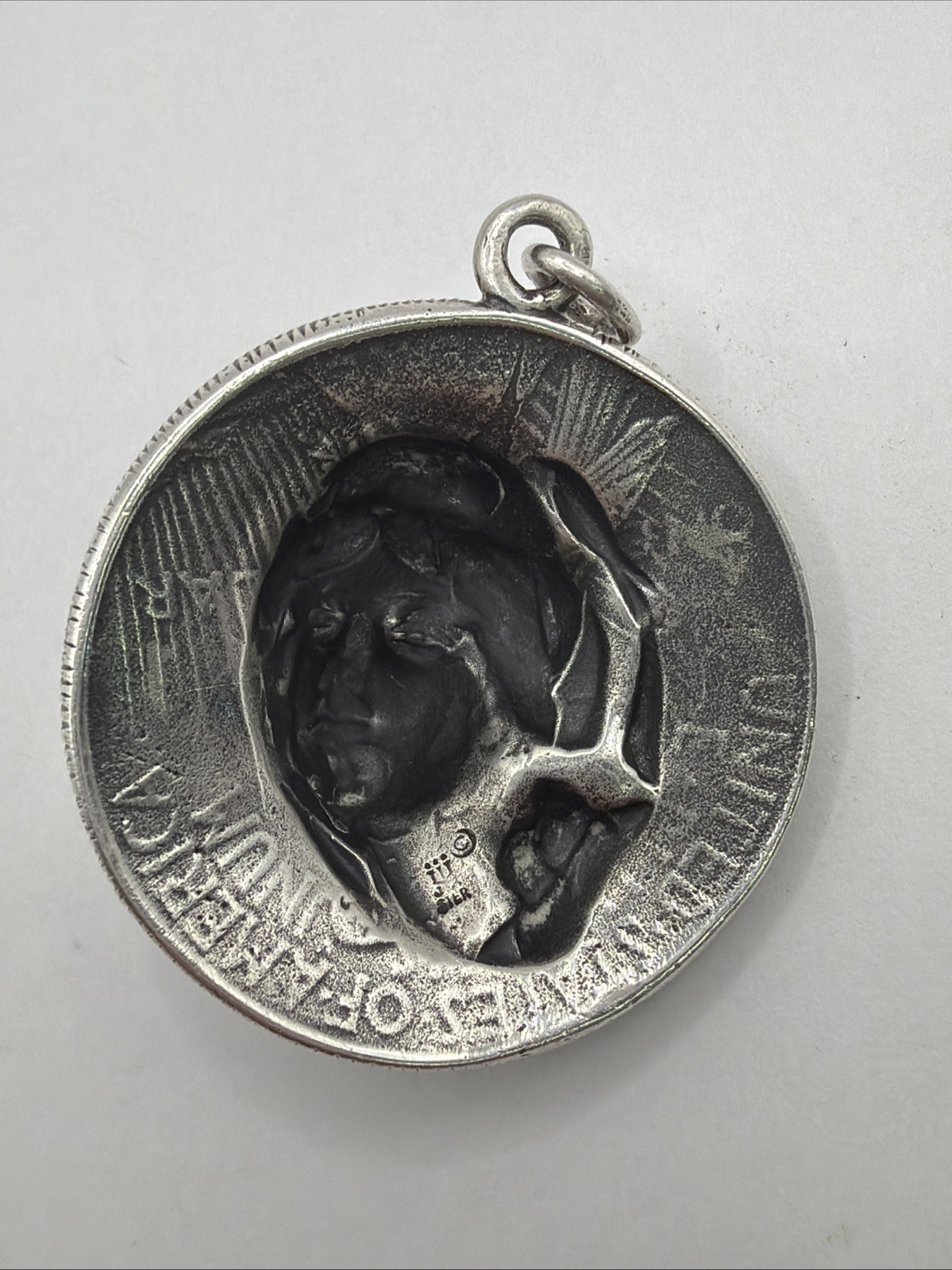 Retired James Avery Sterling Silver Lady Liberty Pop Out Peace $ Pendant 23.5g