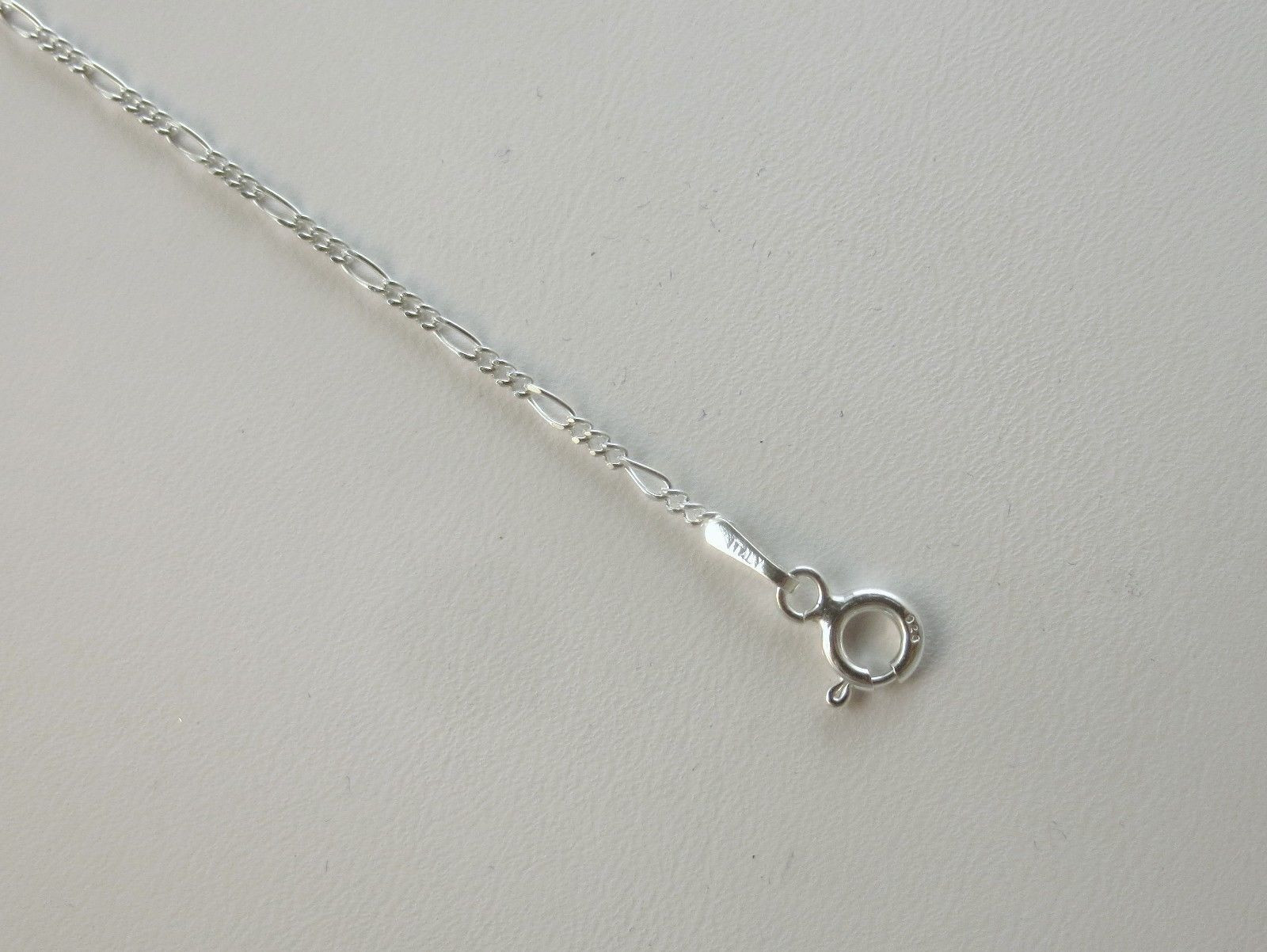 16,18,20,22,24,30 inch. Thin 1mm Sterling Silver Figaro Chain. Pure .925 Italian