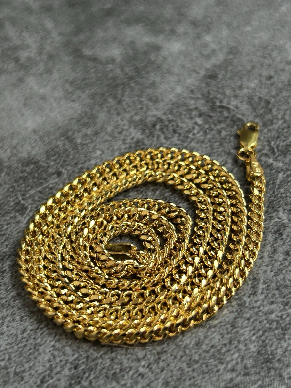 25” 18k Gold Plated Cuban Link 3.6mm Chain Necklace Italy Style Statement Piece