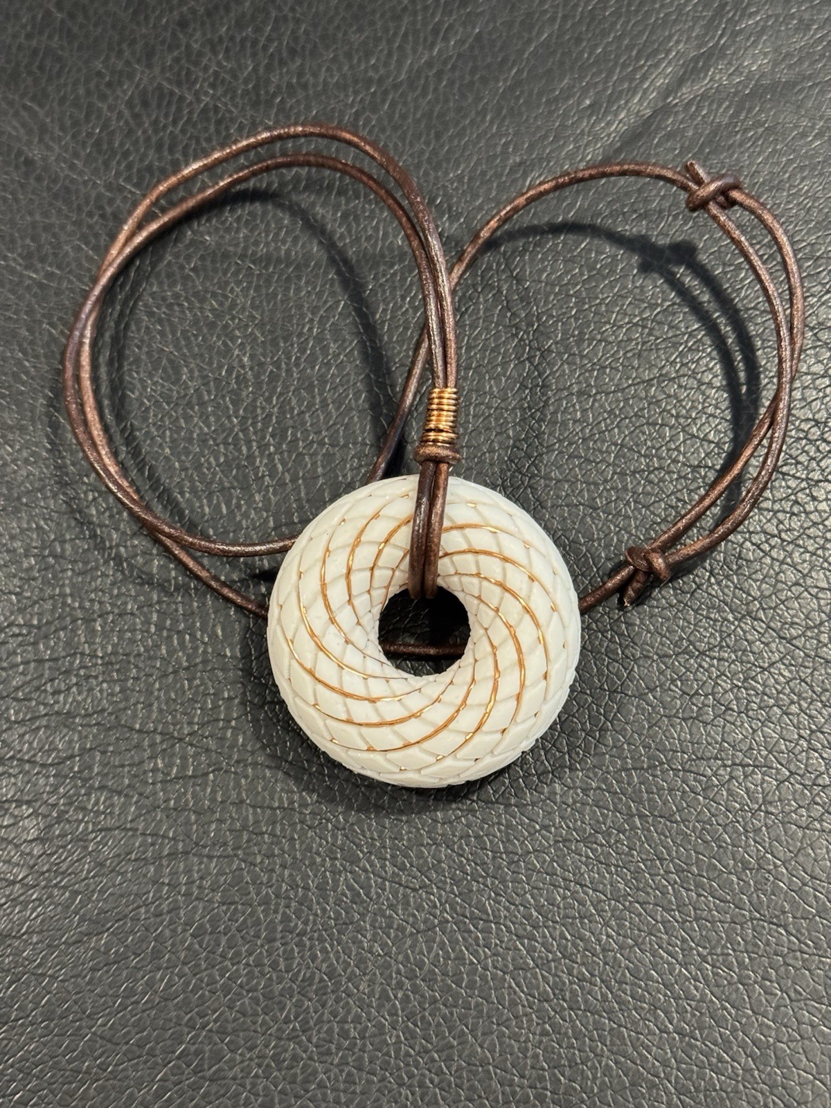 Rodin Coil Pendant With Rose Quartz