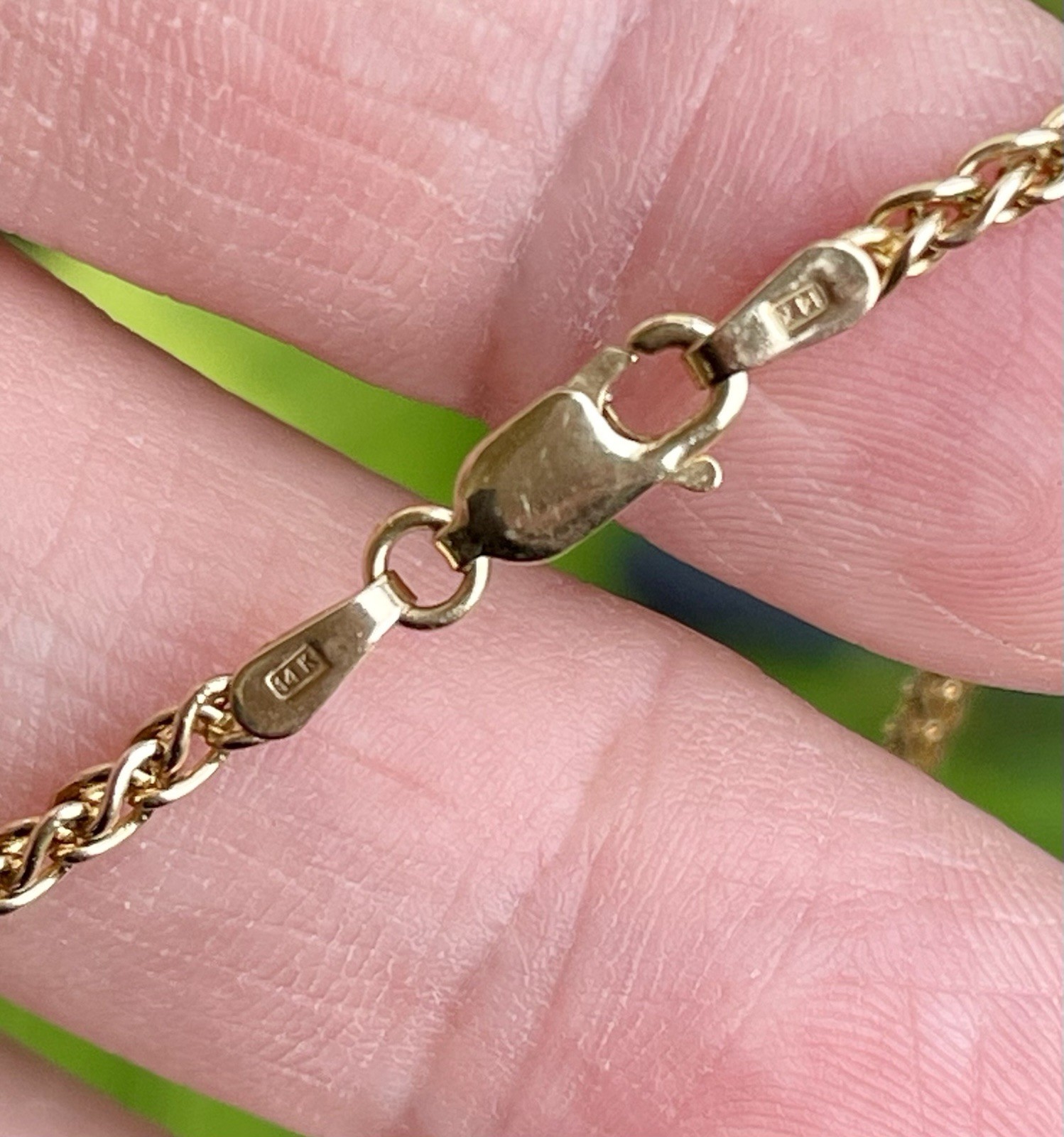 14K Yellow Gold 10.3 Gram Solid 18 3/4” Wheat Chain 2.5 mm Wide GORGEOUS!