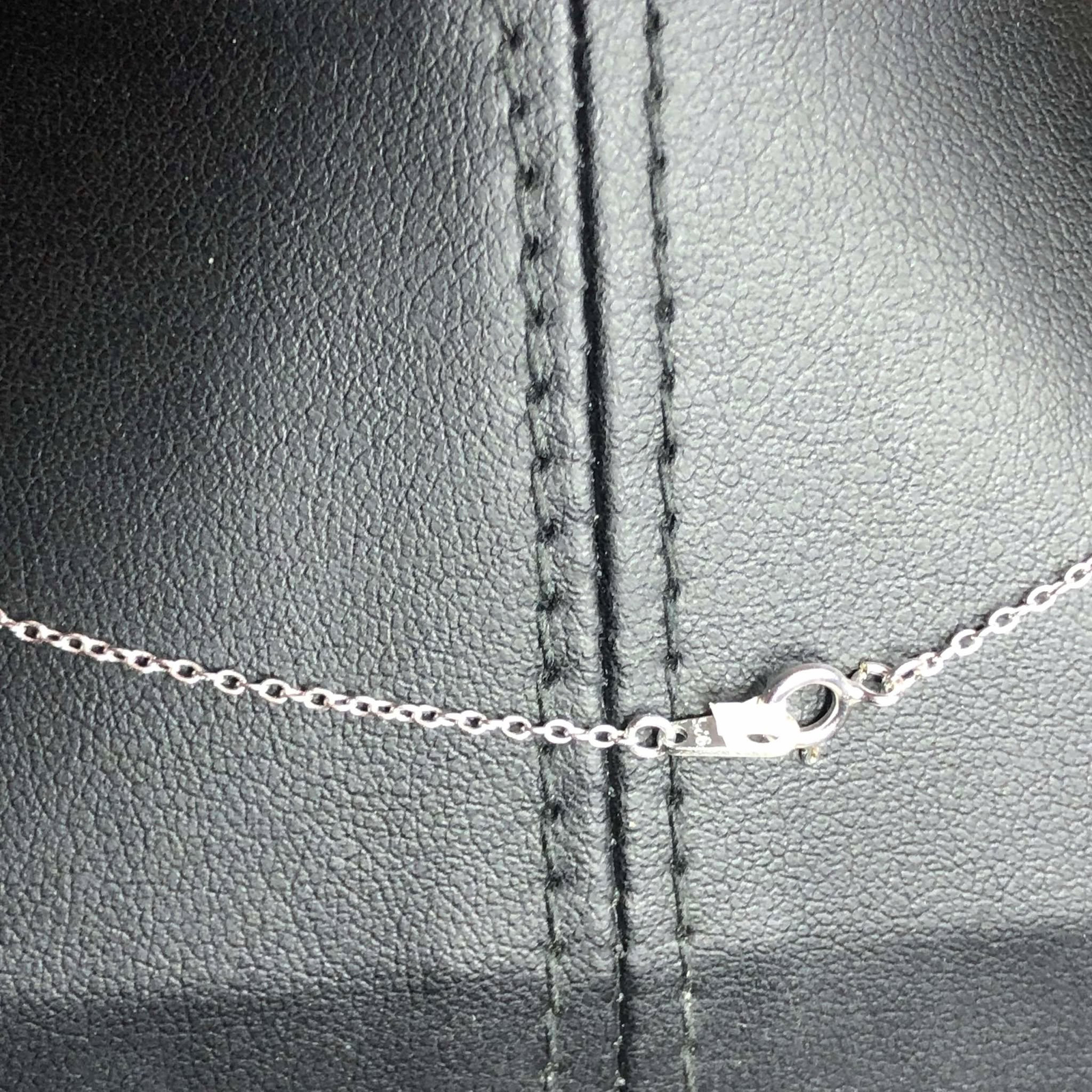4231 Sterling Silver signed ATI CN 925 “Love you more” station Necklace 16-18″