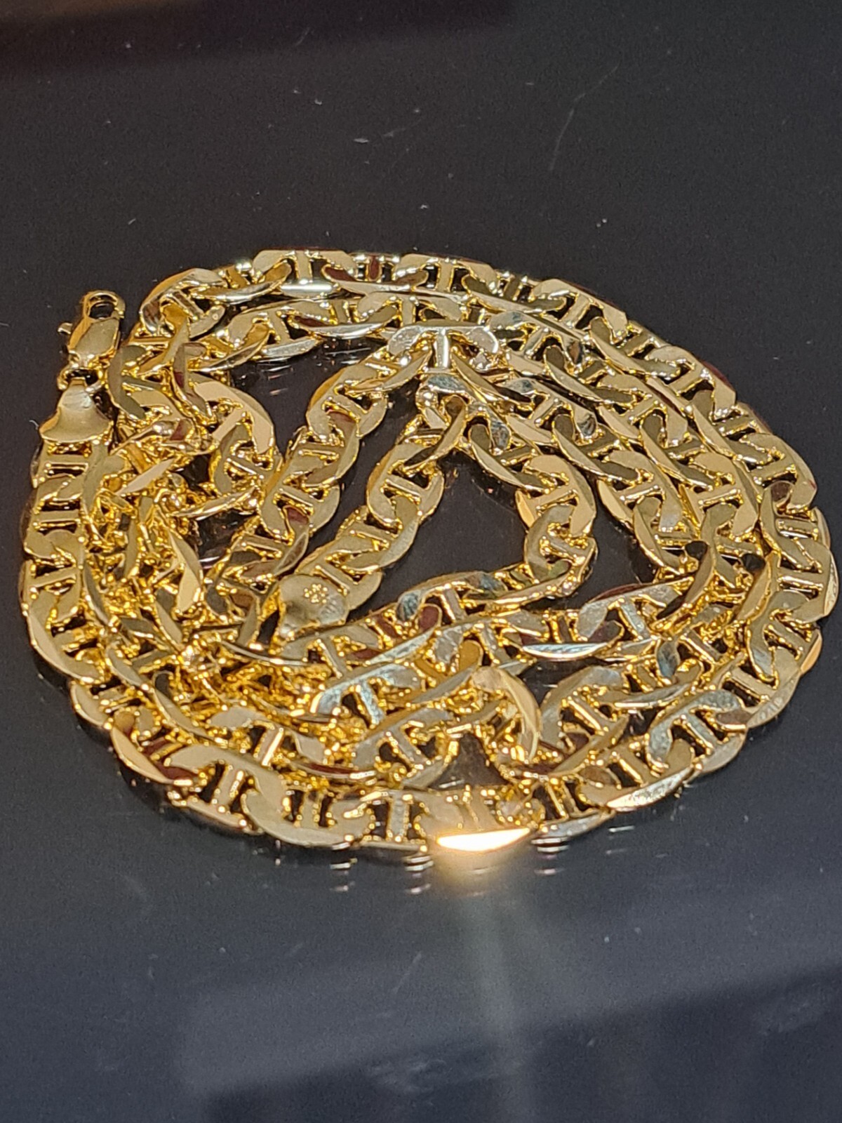 **14K Gold Plated 30″ MARINER CHAIN **MADE IN ITALY HIGHEST QUALITY** 7mm!
