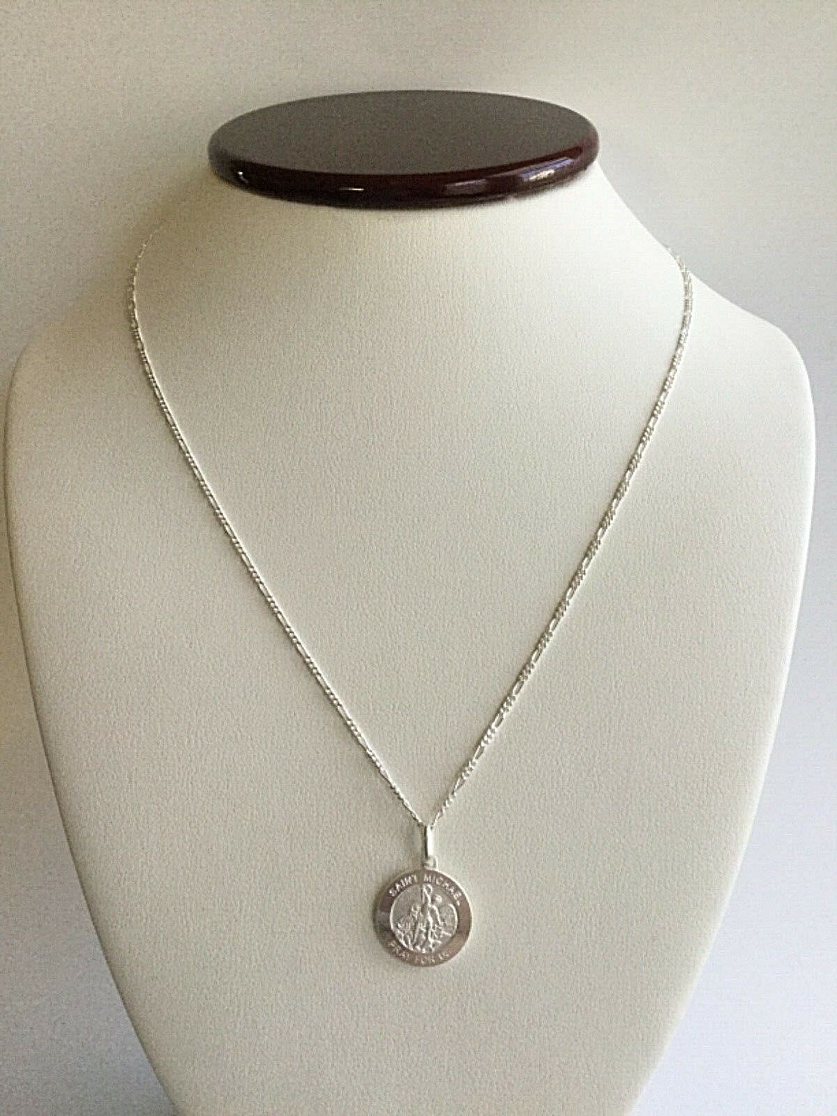 925 STERLING SILVER S.MICHAEL NECKLACE 20″/CADENA DE SAN MIGUEL EN PLATA – 15mm
