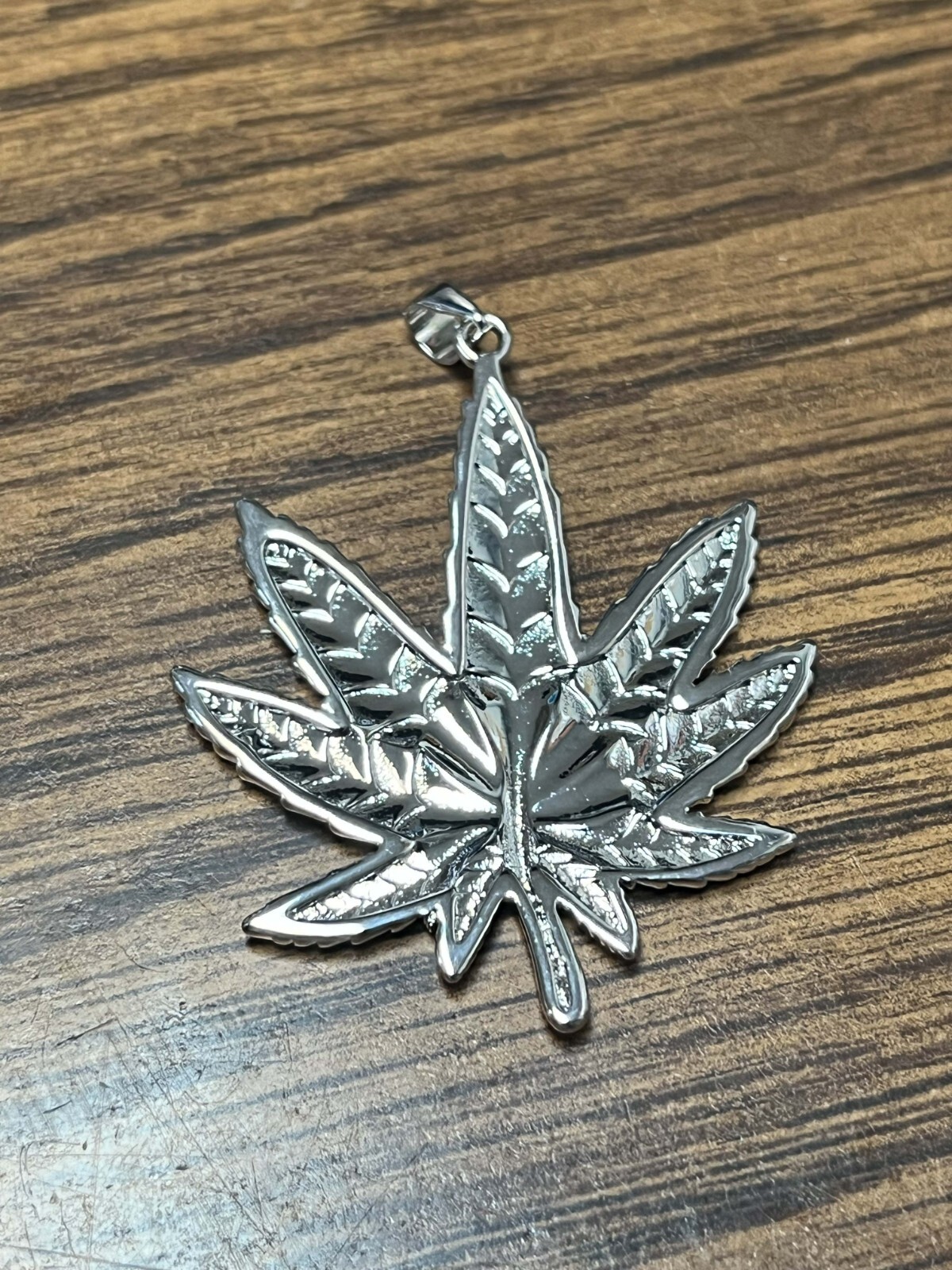 Marijuana Leaf Cannabis Pendant in Sterling Silver Original design by me