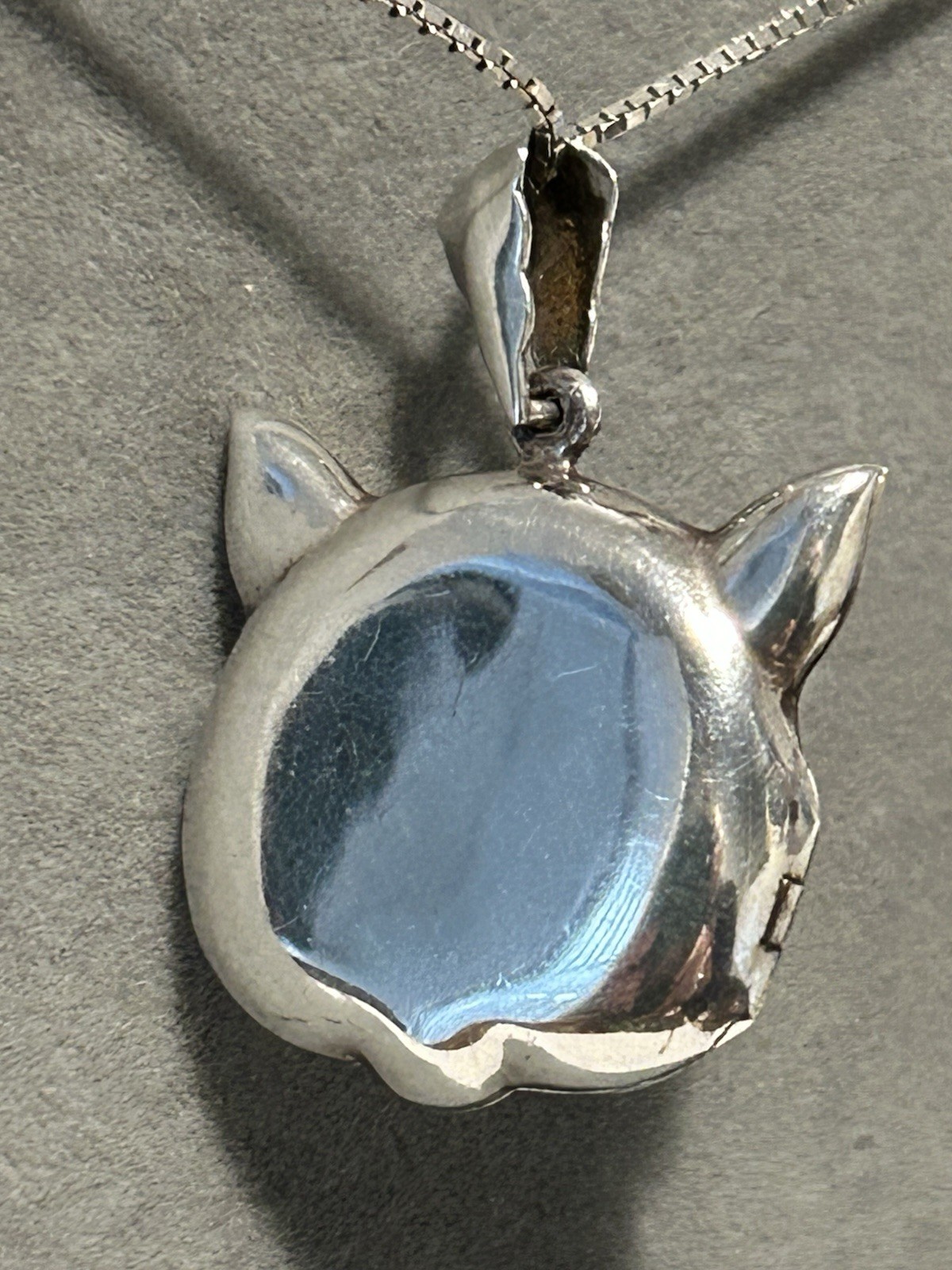 Vintage Sterling Silver Novelty 3D Piggy Photo Locket & Chain (8.85g)