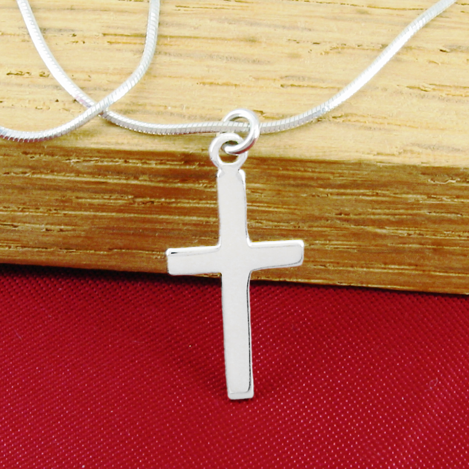 Small Cross “Back to Basics” Pendant – ‘925’ Sterling Silver – Use Your CHAIN!