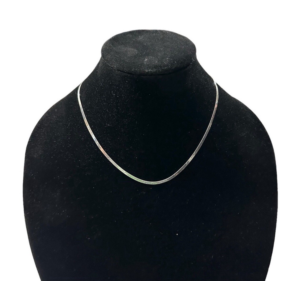 925 Italy Unisex Solid Sterling Silver Herringbone Chain 3 mm Necklace 18” 4.19g