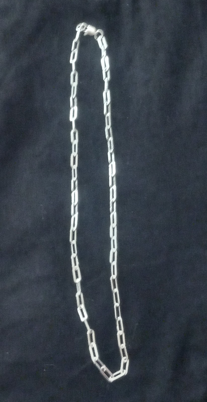 925 Sterling Silver 18″ 4mm Paper Clip Necklace