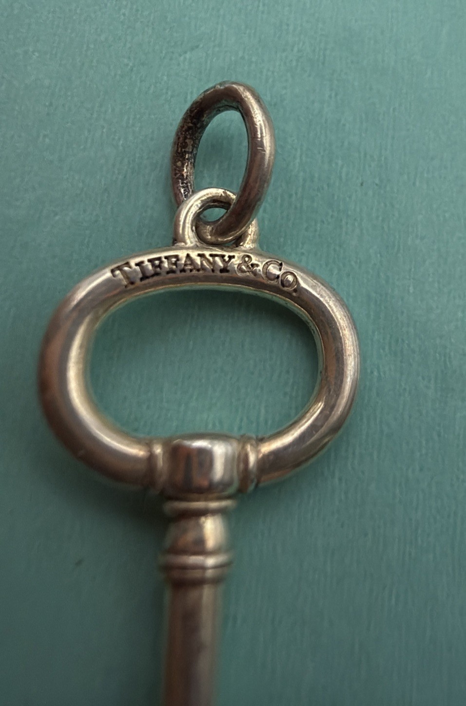 Tiffany & Co Silver Small 1.25″ Oval Key Pendant