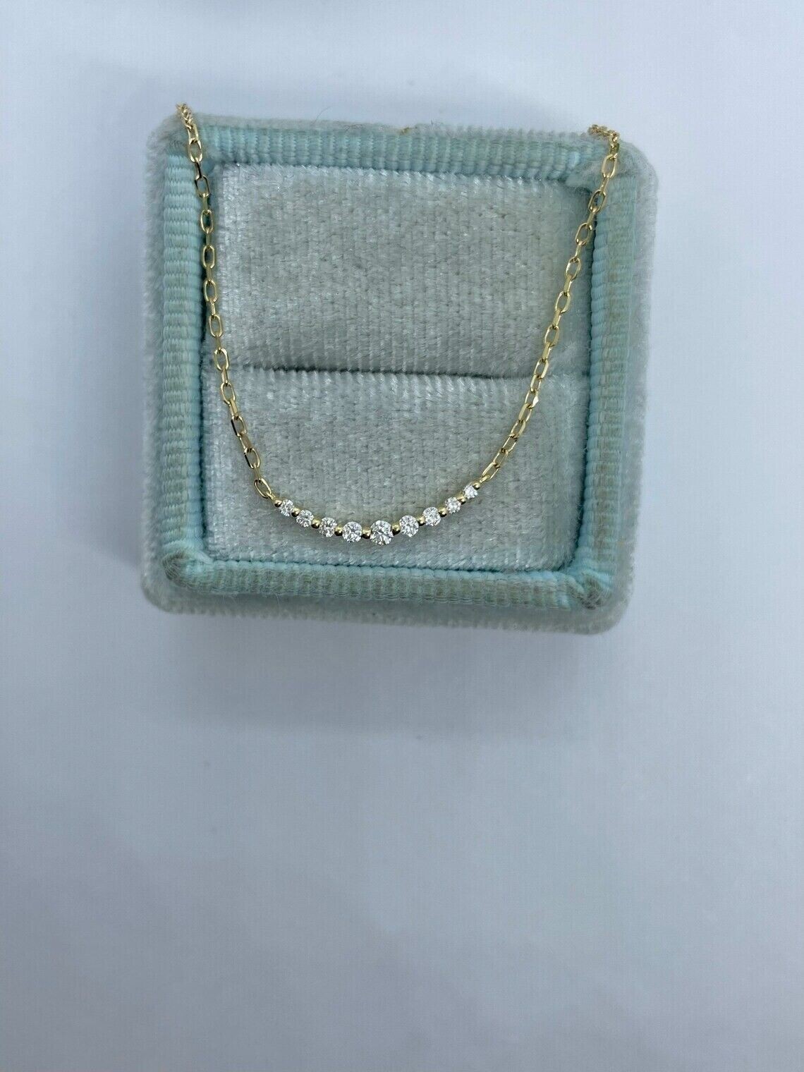 1Ct Lab Created Diamond Round Bar Pendant 14K Yellow Gold Plated 18″ Free Chain