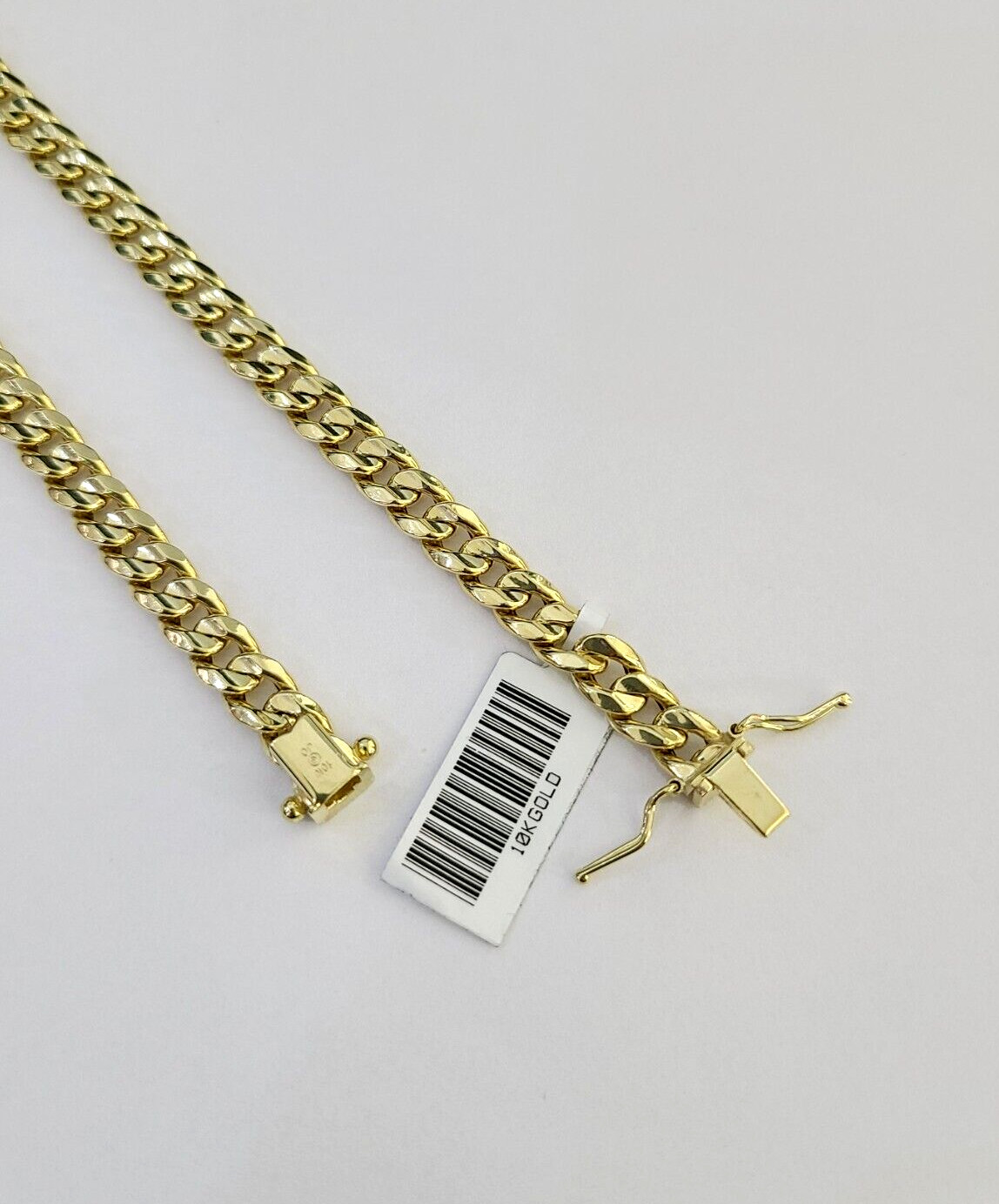 Real 10k Hollow Miami Cuban Link Chain Yellow Gold 6mm Necklace 22 Inch Genuine