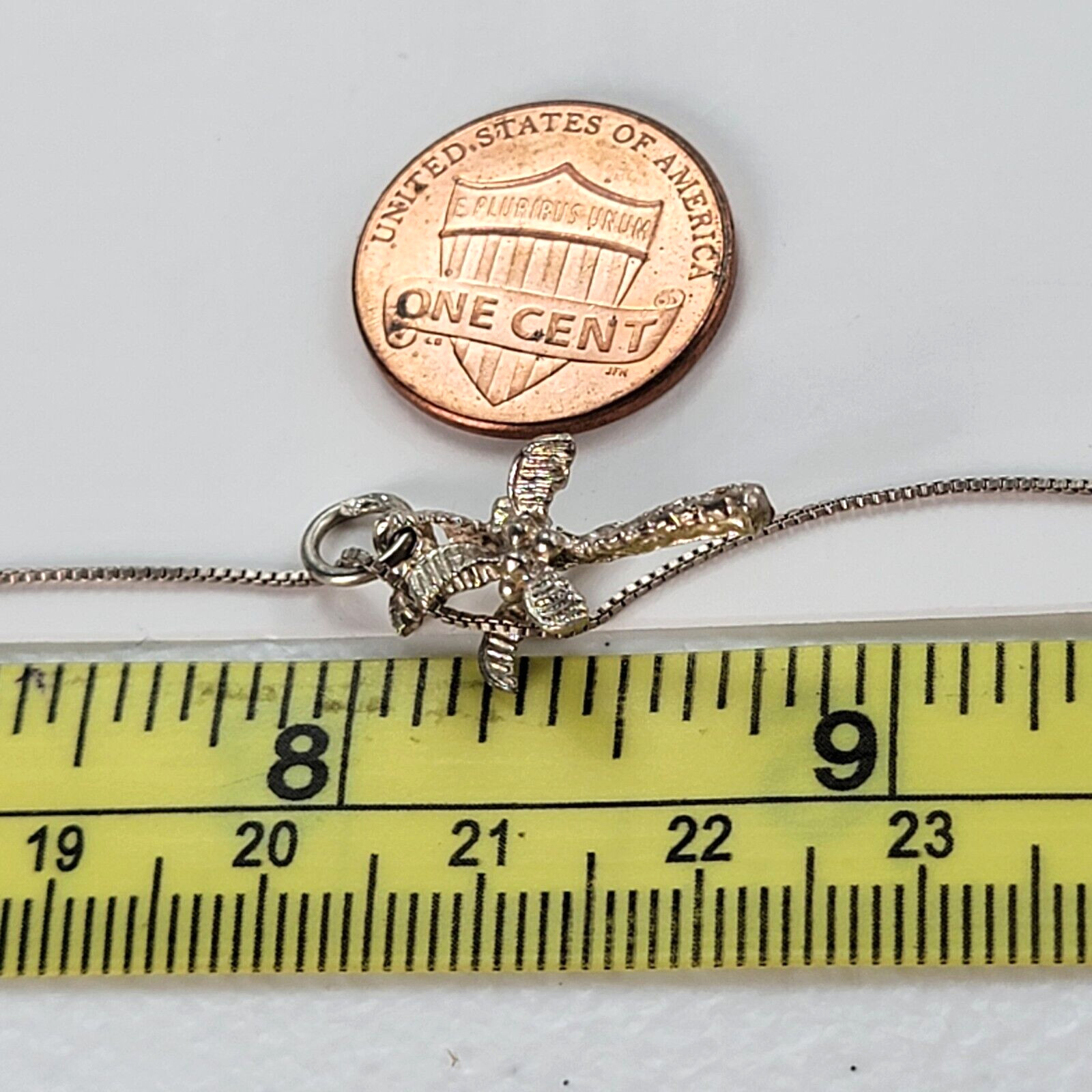 Italy 925 Sterling Silver Palm Tree Pendant Necklace 16 in Spring Ring Clasp