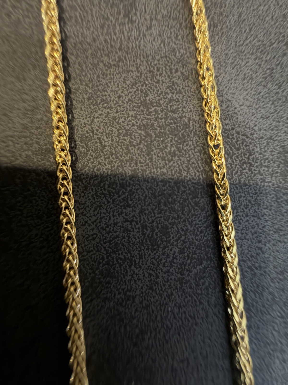 20” 10k Real Gold Spiga Wheat Necklace Chain 1.4mm