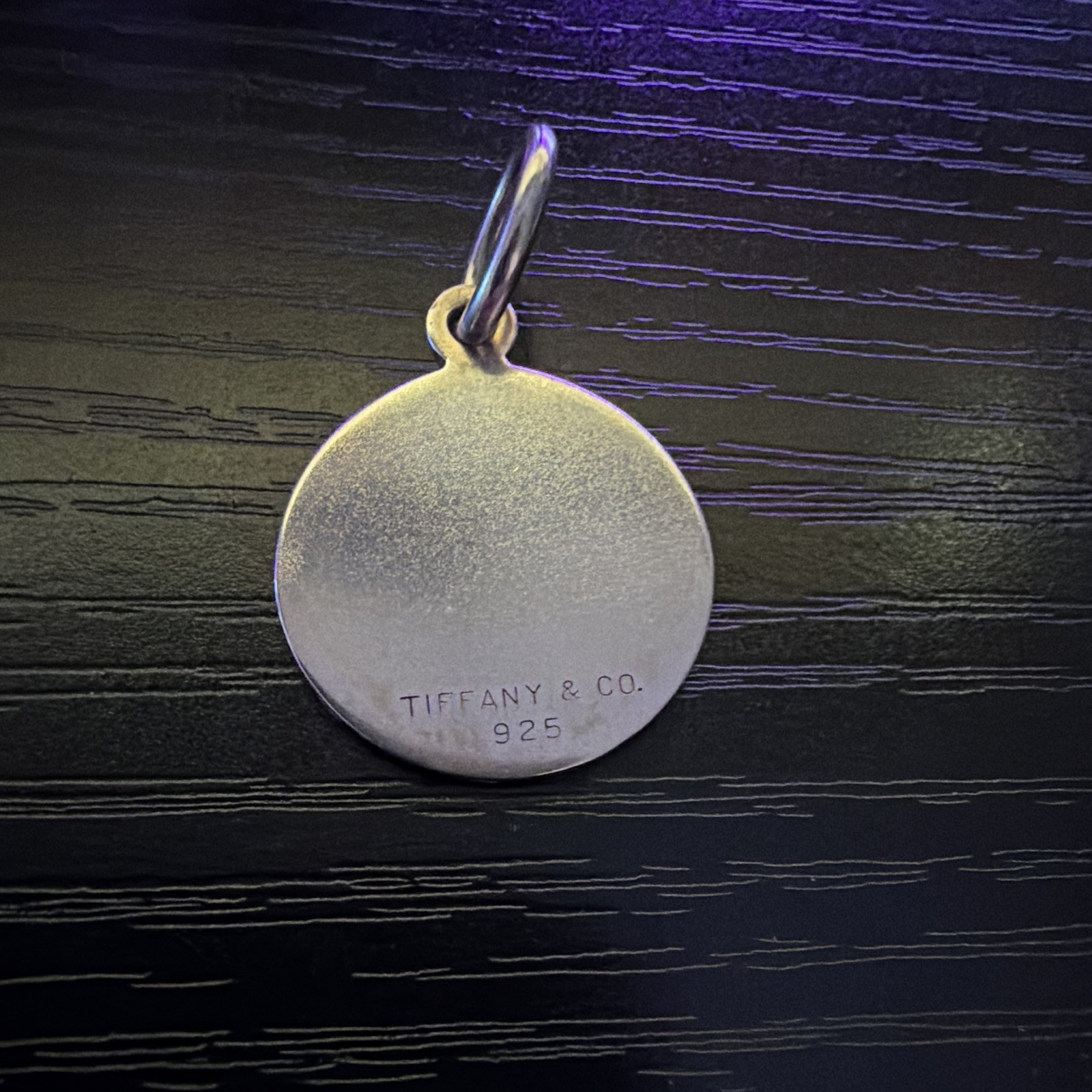 vintage Sterling Silver Tiffany & CO Engravable Pendant