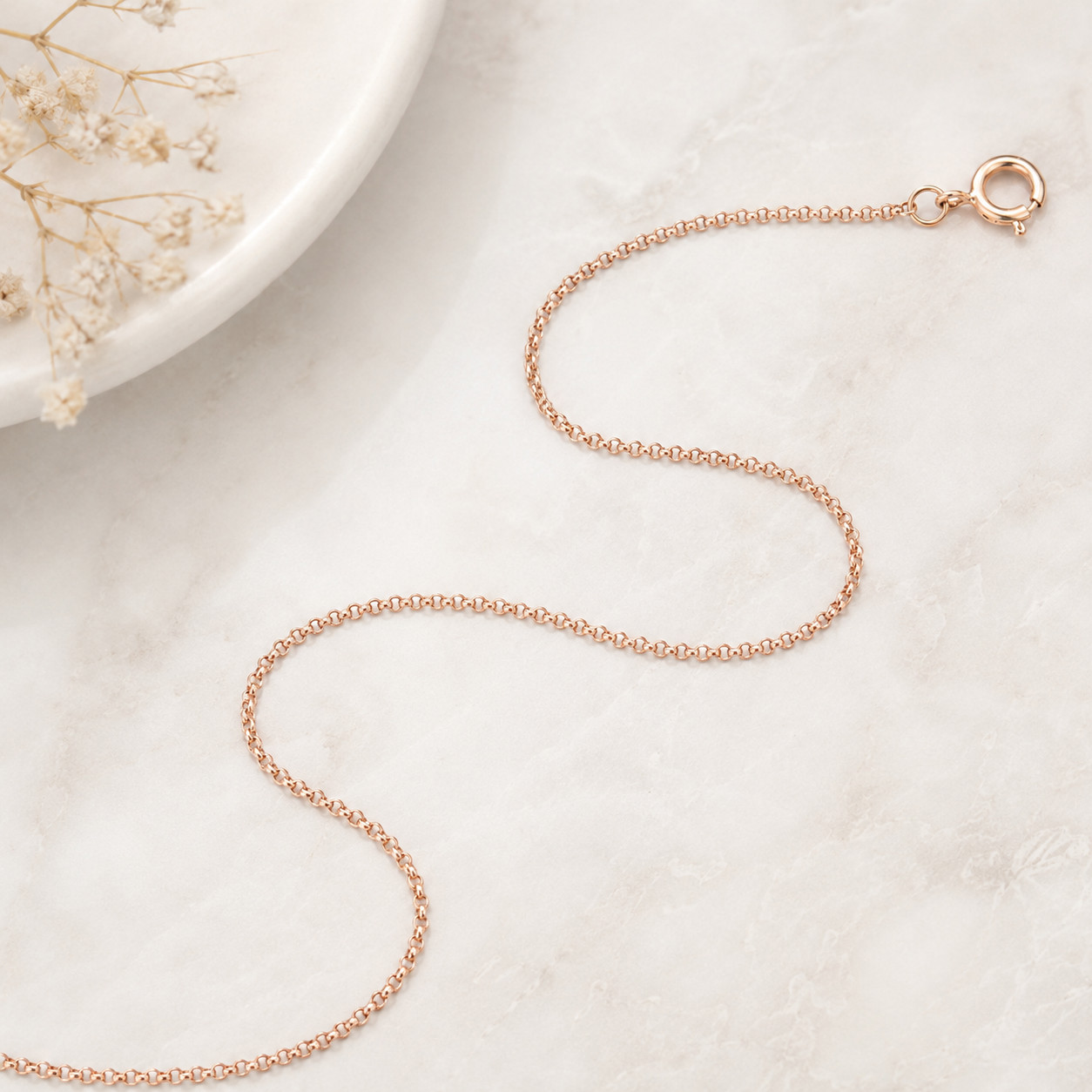 14/20 Pink Gold Filled 020 Rolo Chain Necklace – 1mm