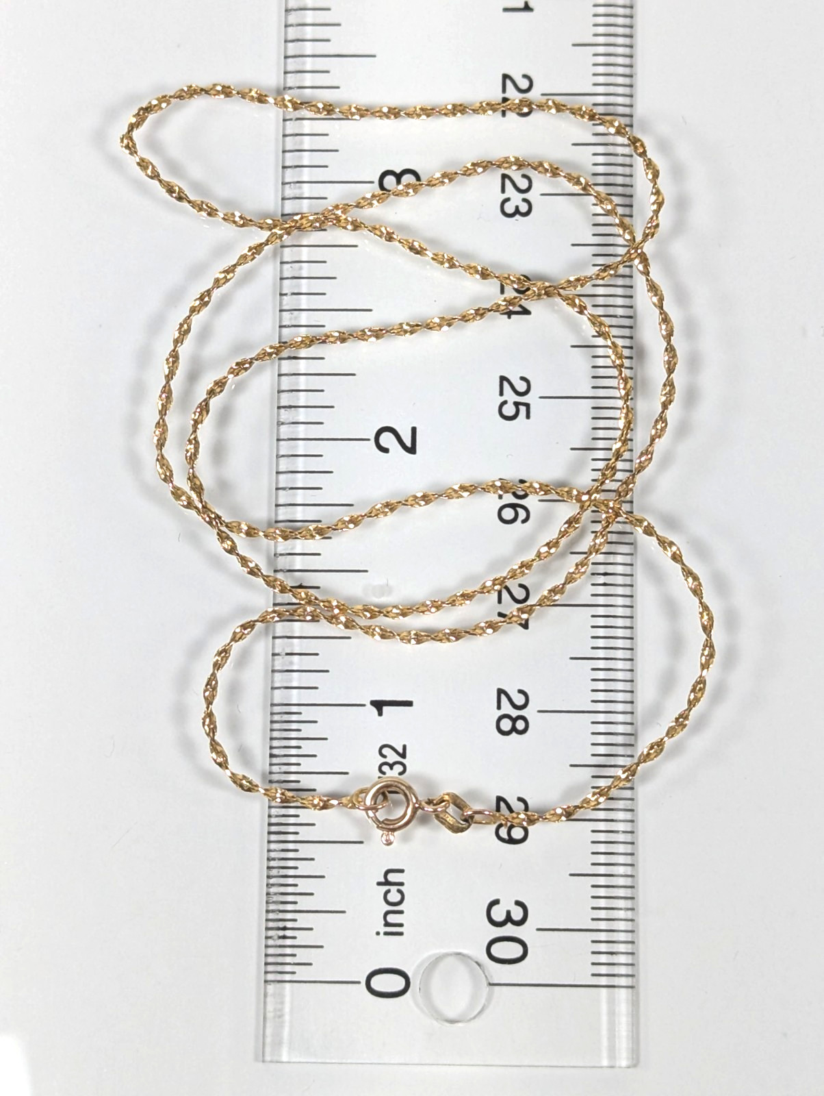 Vintage 10K SOLID Yellow Gold Twisted Necklace Chain Jewelry 20″ Gift FREE S&H